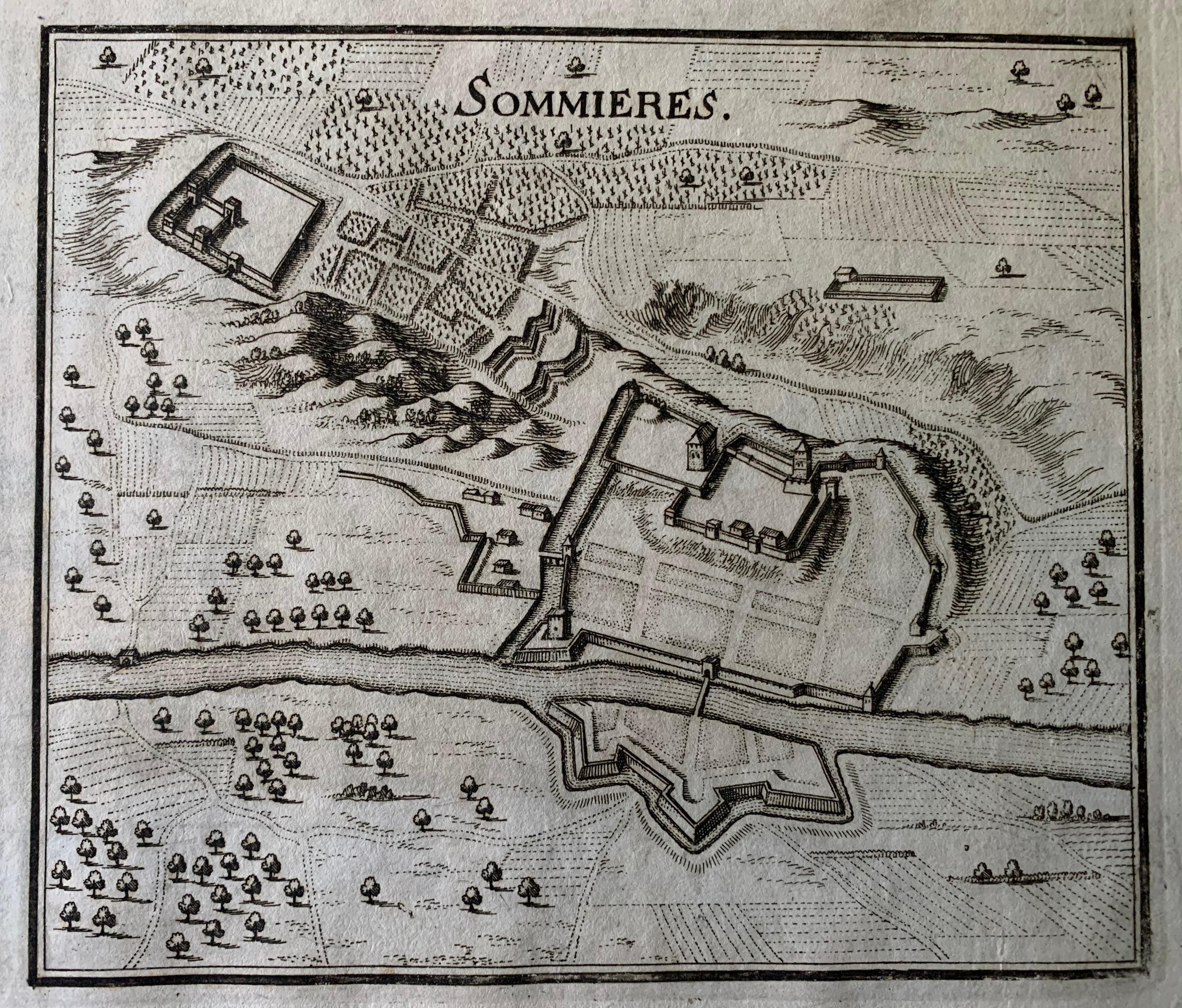 17th Century Toulouse, Savve, Sommieres Topographical Map by Iohan Peeters In Good Condition For Sale In New York, NY