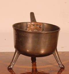 17th Century Tripod Apothecary Skillet Dated 1698 from The Ward Rvmens Family