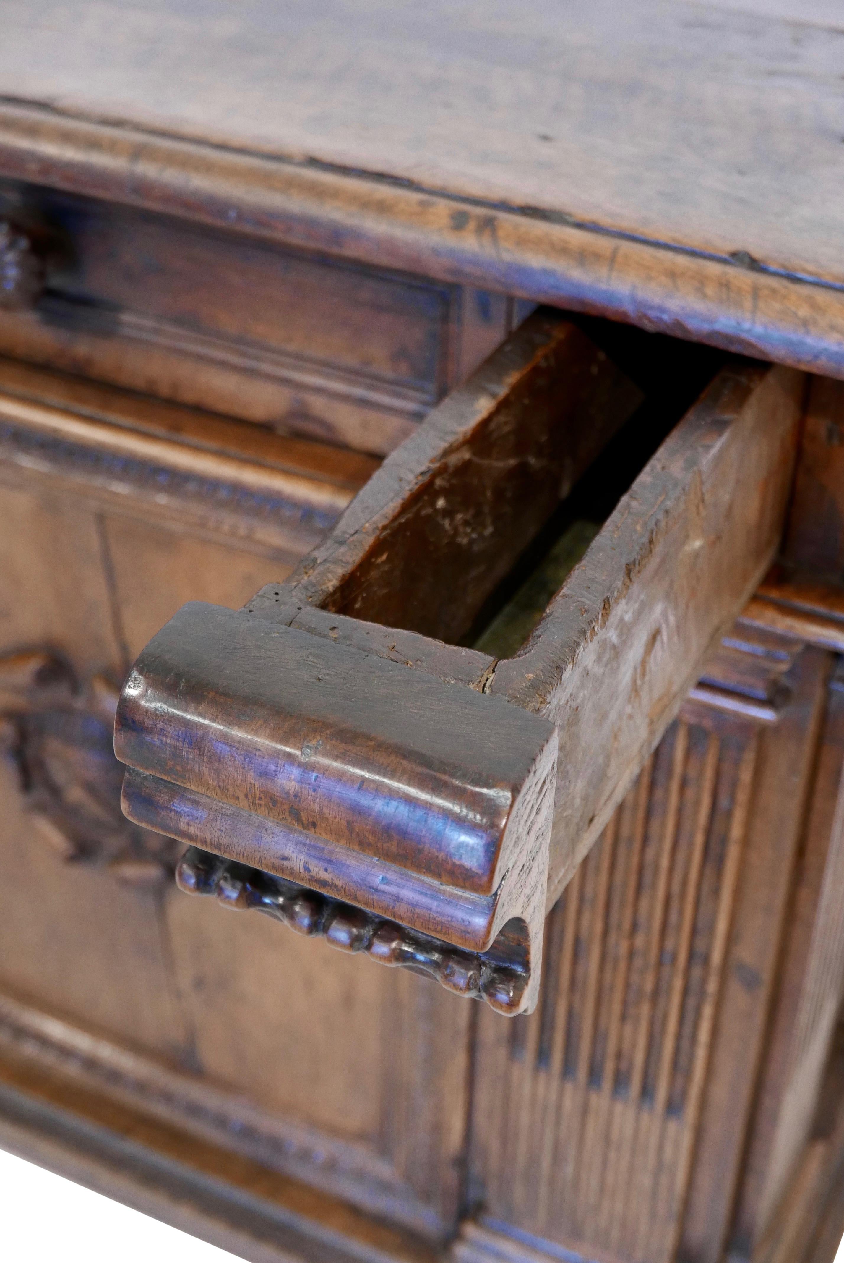 17th Century Tuscan Walnut Cabinet, Italian, circa 1680 For Sale 6