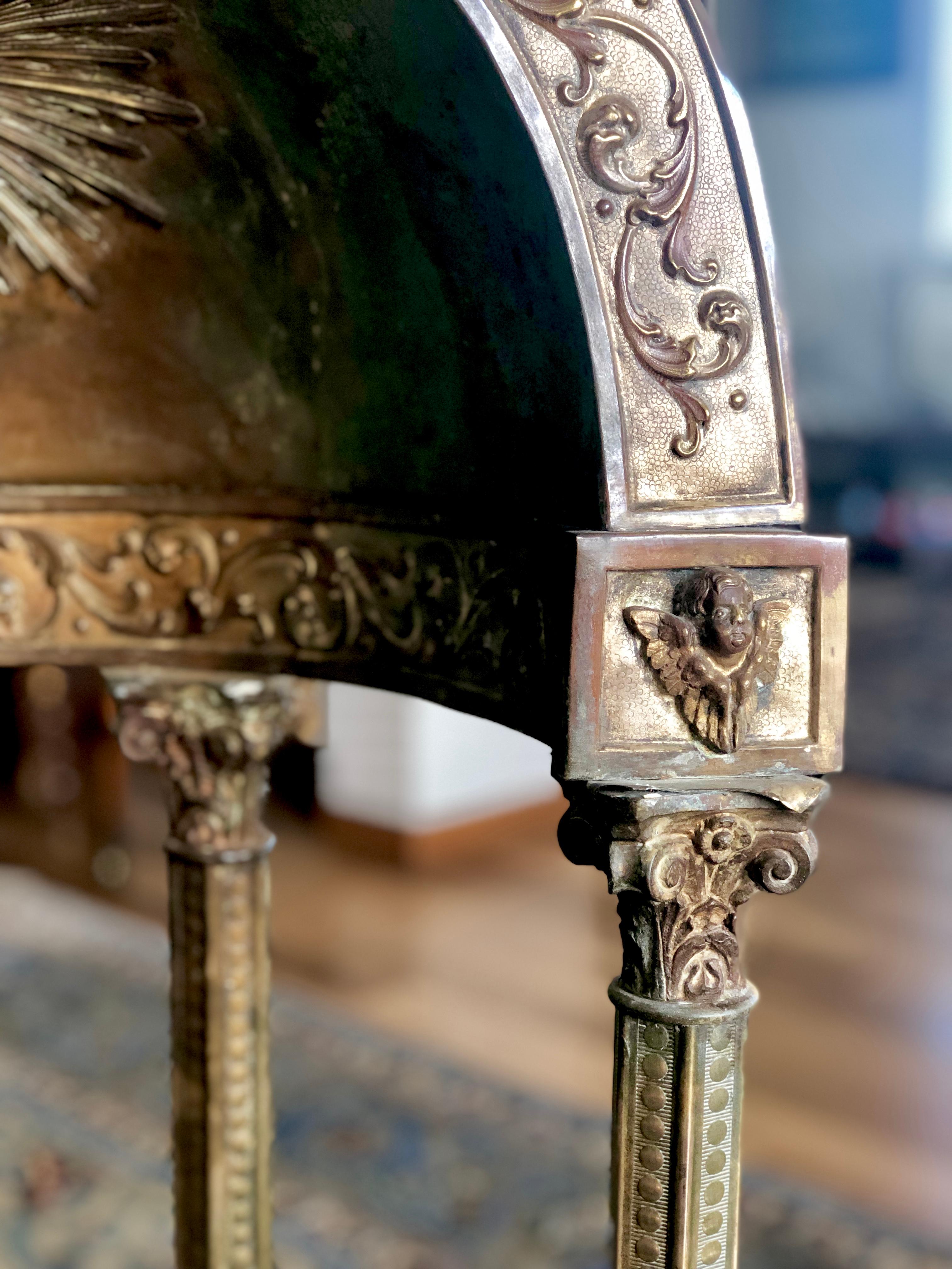 Renaissance 17th Century Tuscany Metal Wood Tabernacle in Antonio da Sangallo Style, Italy For Sale