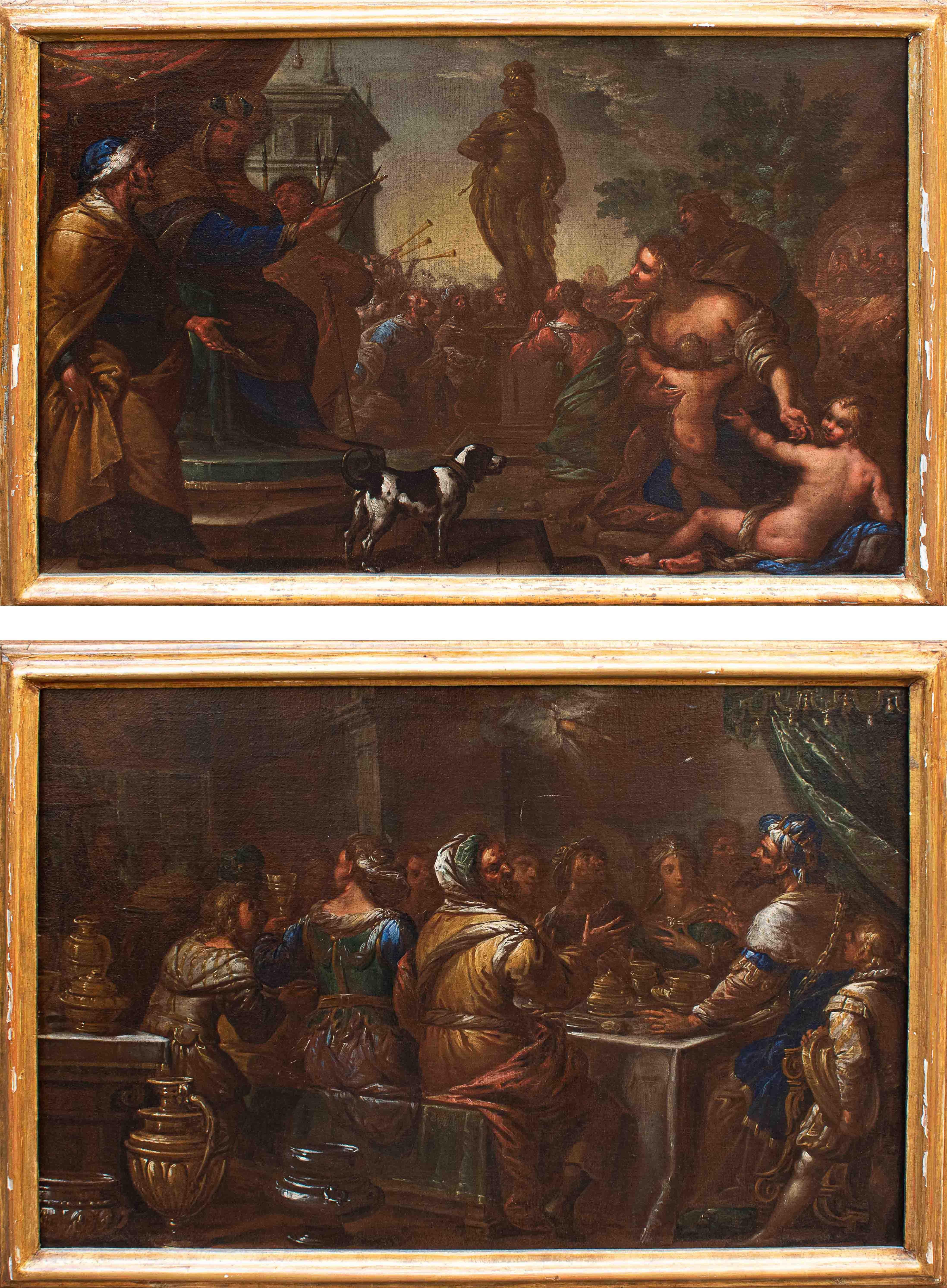 17th Century Two Biblical Episodes Paintings by Procaccini the Younger