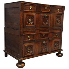 17th Century Two Part Oak Chest of Drawers
