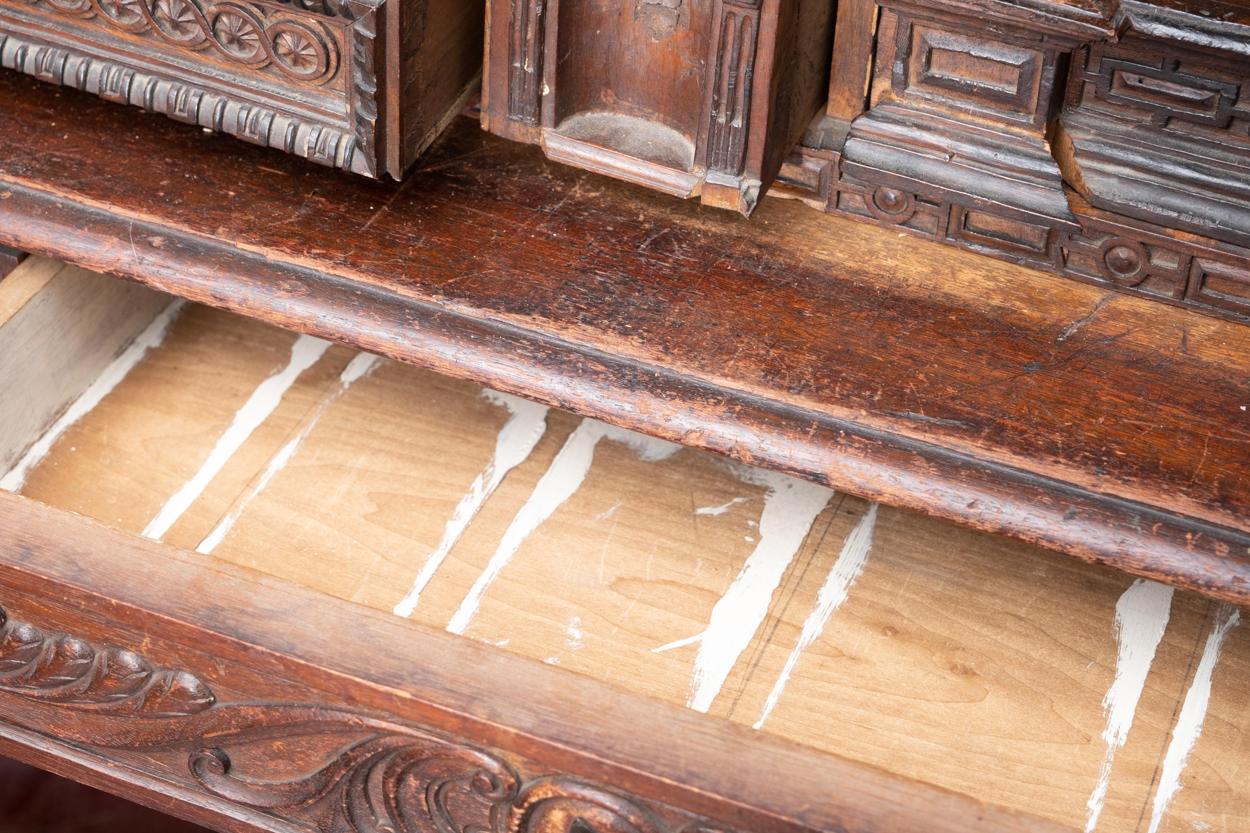17th Century Vargueno Spanish Hand Carved on Later Base For Sale at 1stDibs