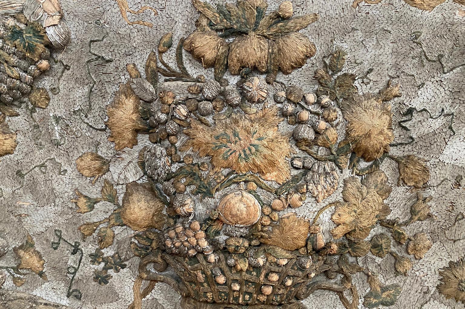 Italian 17th Century Venetian Embroidery Panel For Sale