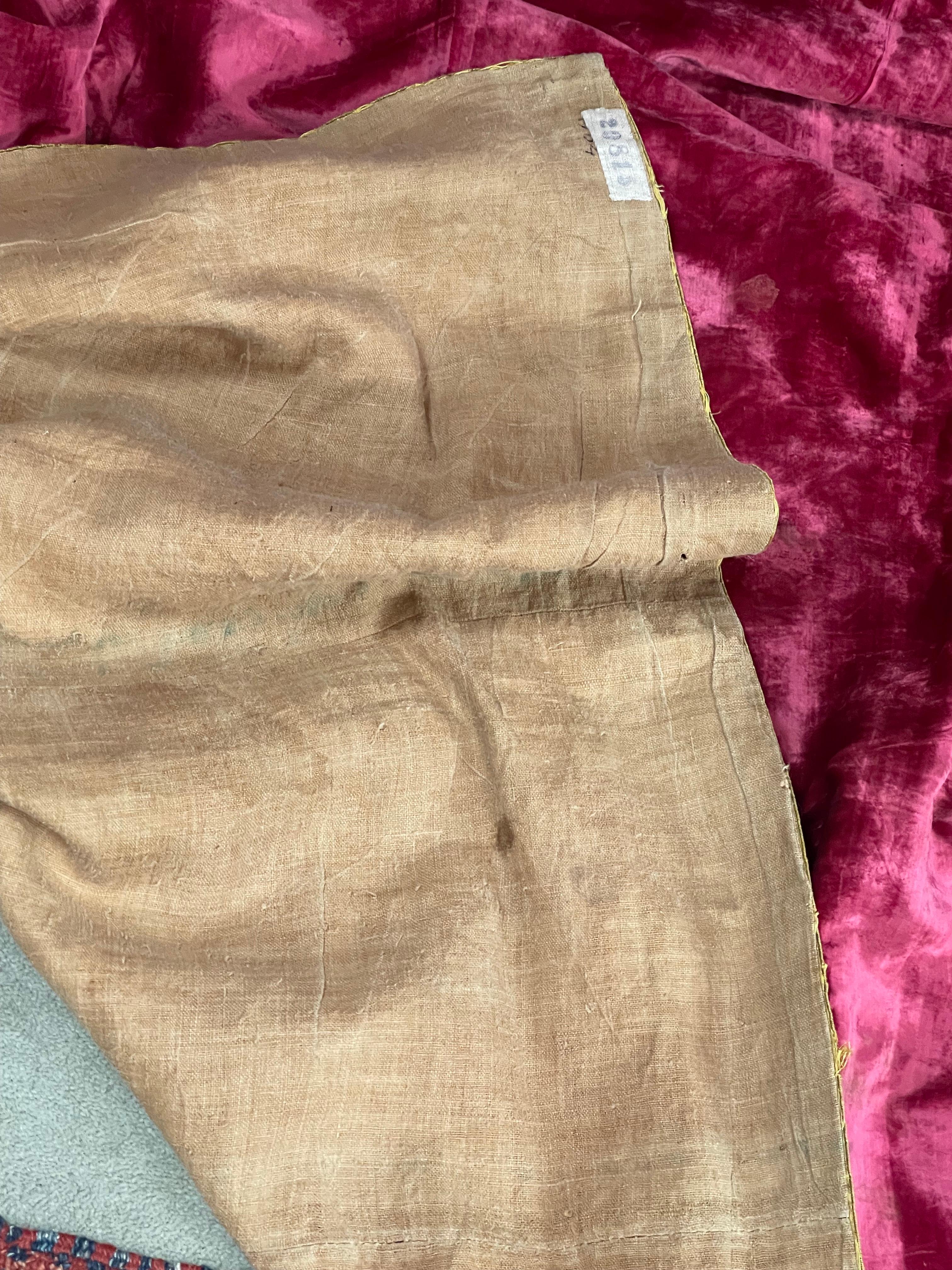 18th Century and Earlier 17th Century Venetian Silk Velvet Cover For Sale