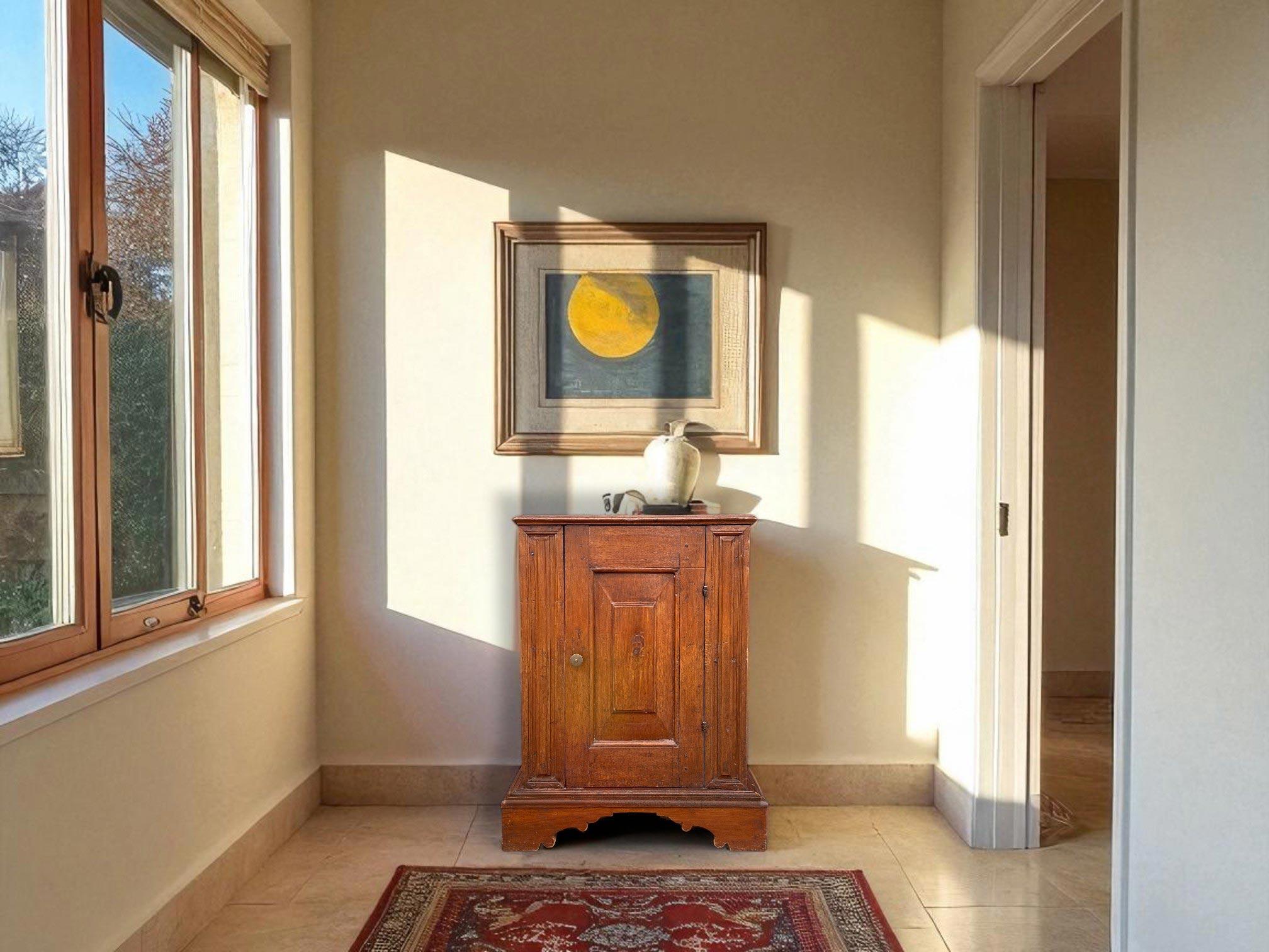 Italian 17th Century Venetian Walnut Cabinet For Sale