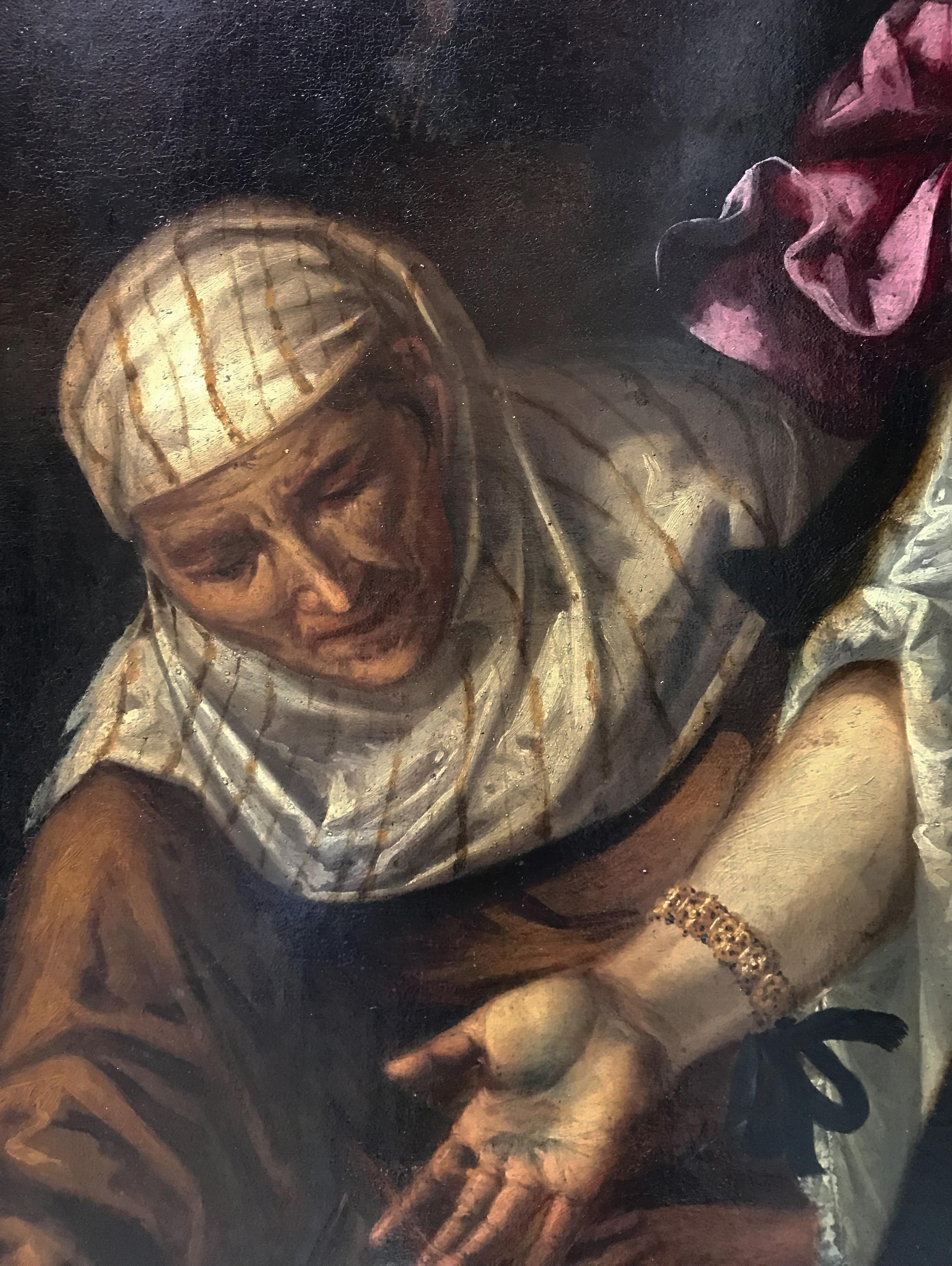 Siglo XVII por Escuela Veronesa Judith con la cabeza de Holofernes Óleo sobre lienzo - Painting Antiguos maestros de 17th century Veronese school