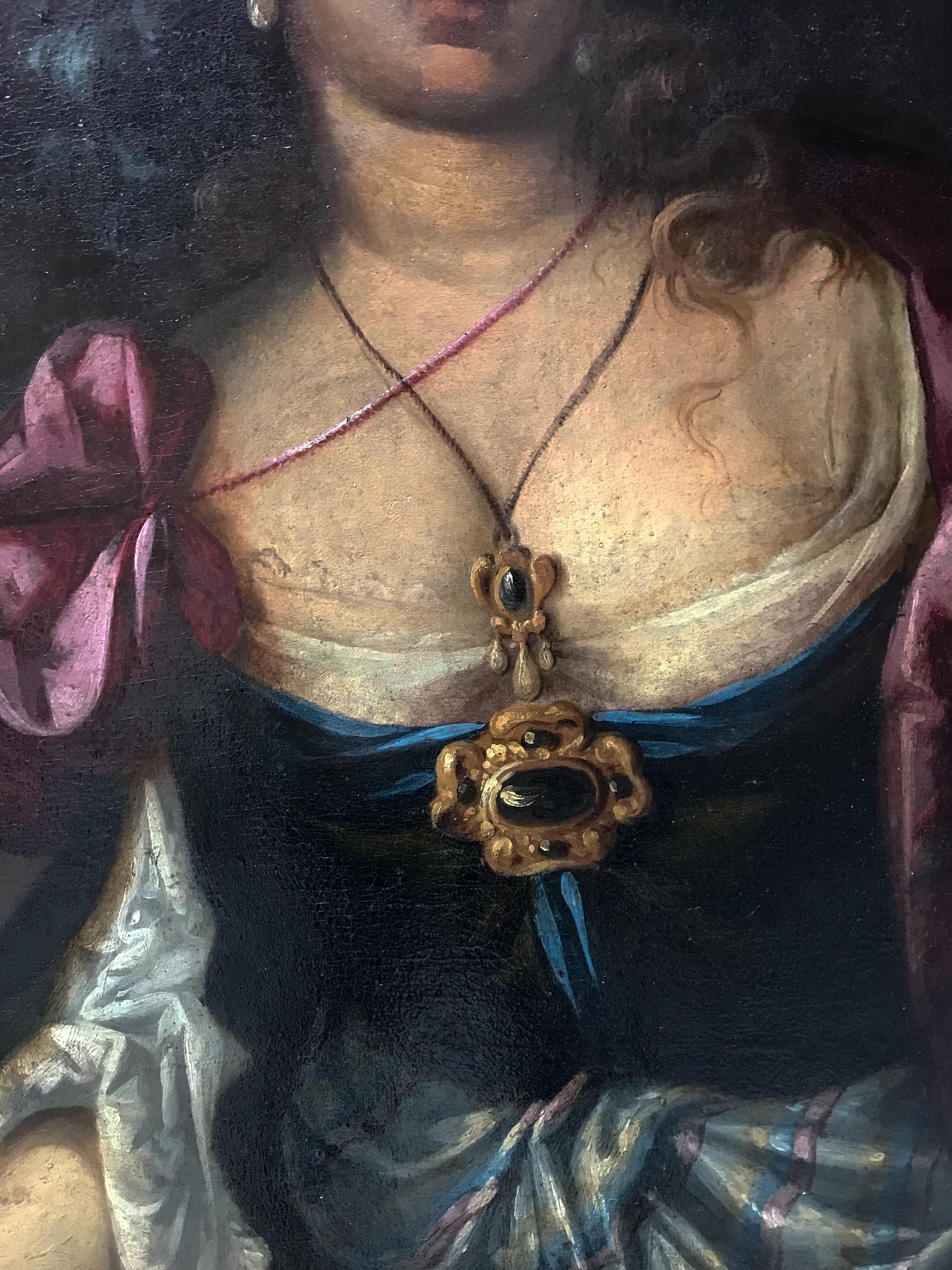 Escuela Veronesa del siglo XVII
Título: Judith con la cabeza de Holofernes
Técnica: Óleo sobre lienzo
Dimensiones: sin marco 144 x 113 cm - con marco 163 x 131 cm

Publicaciones: 
Cuerpo, amor y sentimientos, obras de Maestros Antiguos de los siglos