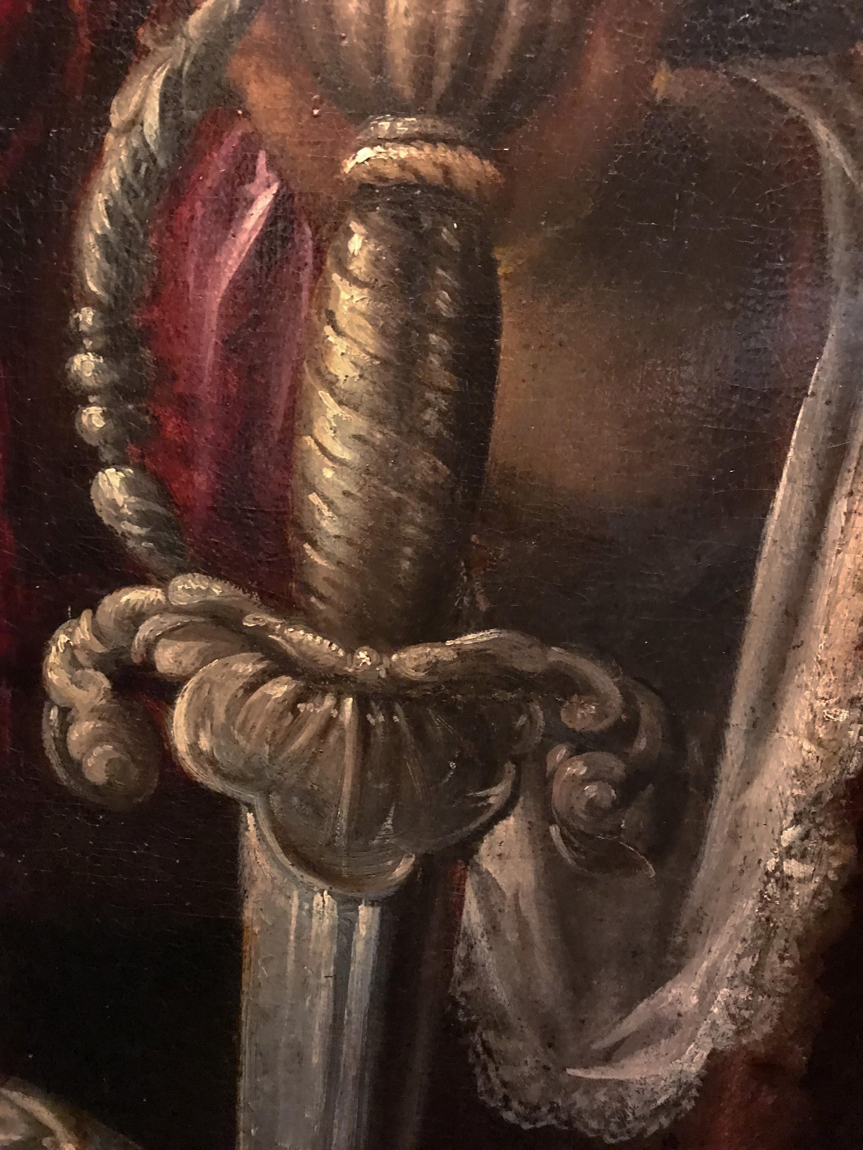 Siglo XVII por Escuela Veronesa Judith con la cabeza de Holofernes Óleo sobre lienzo en venta 2