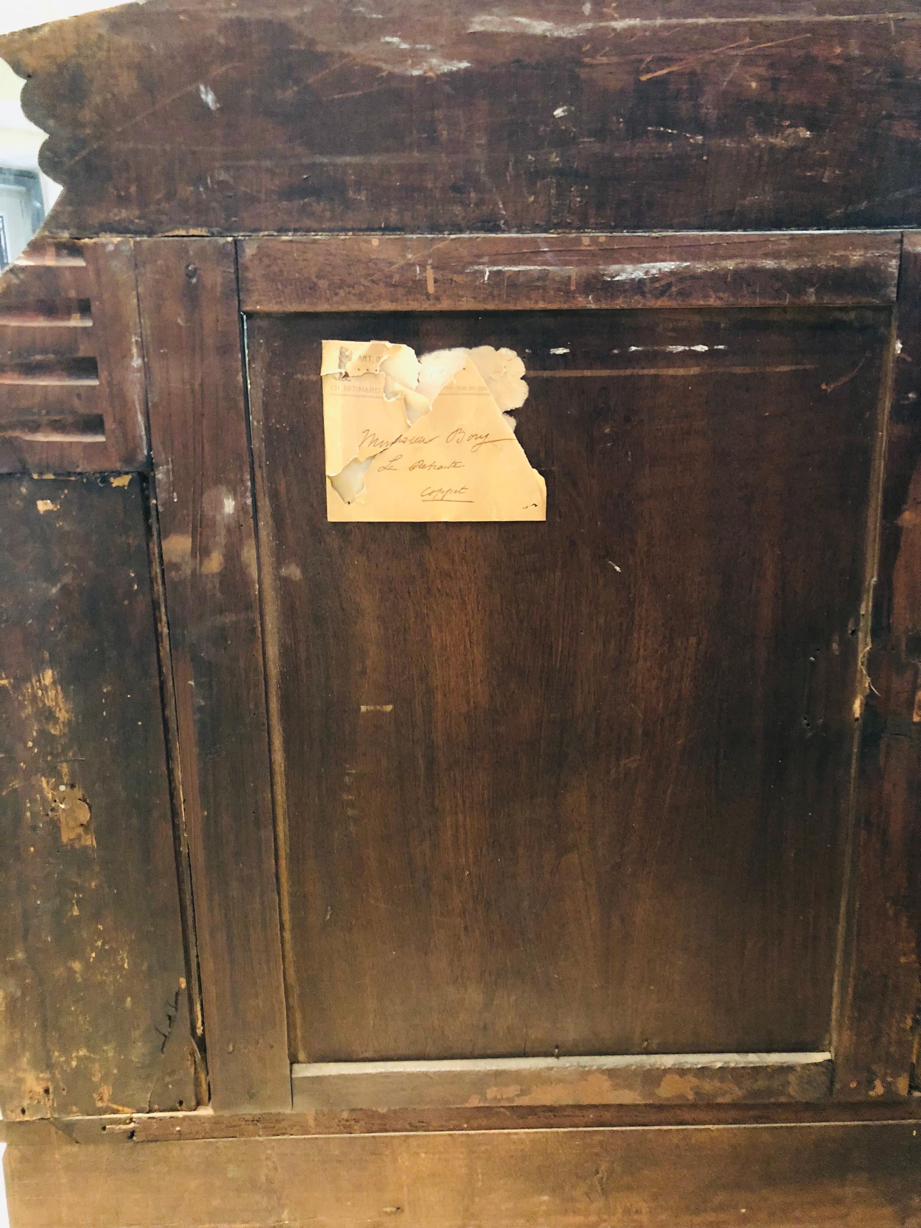 Coffre de banc du 17ème siècle sculpté à la main avec caractères, poissons et feuilles en vente 4
