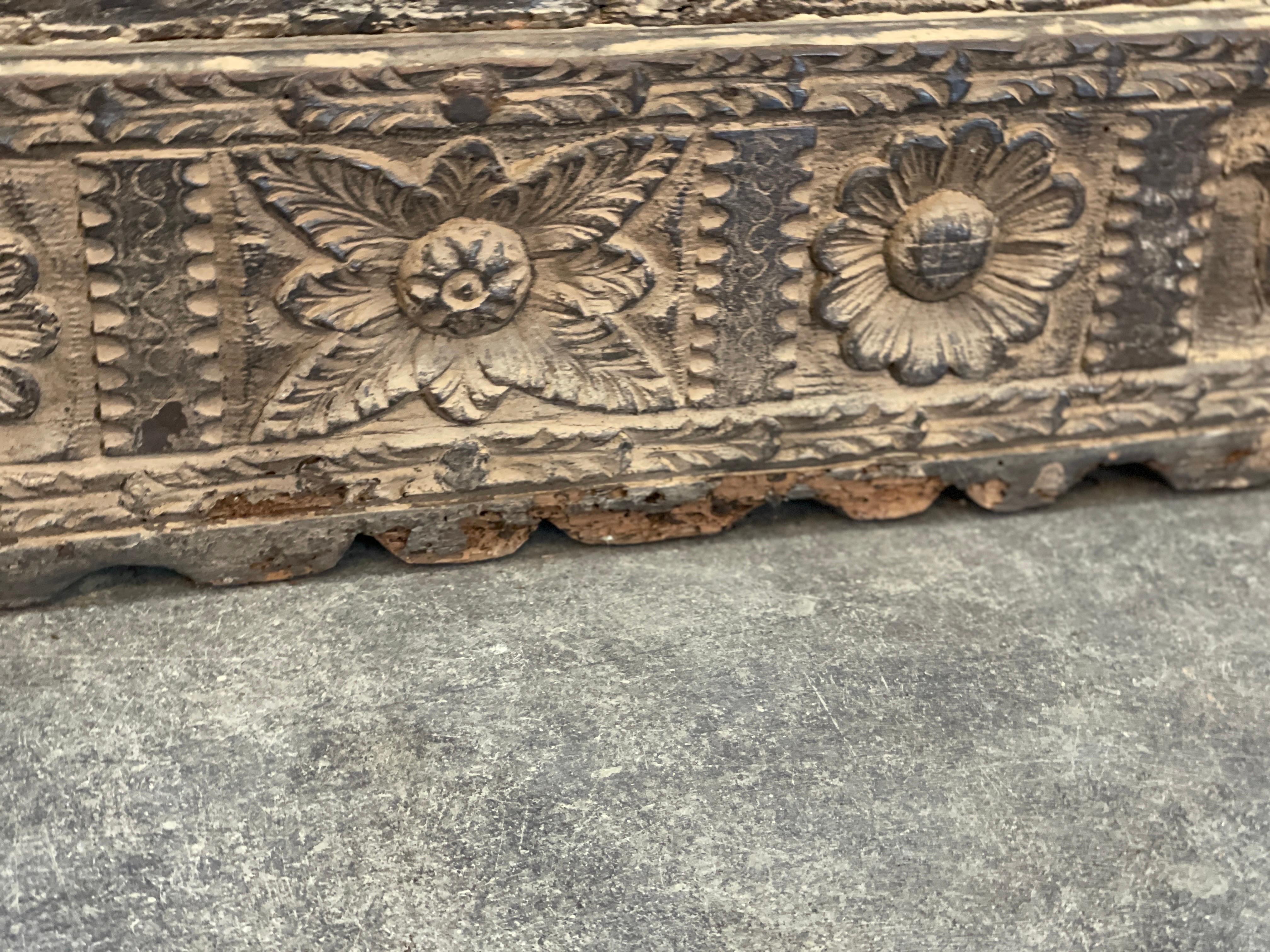 18th Century and Earlier 17th Century Walnut Carved Trunk From Spain For Sale