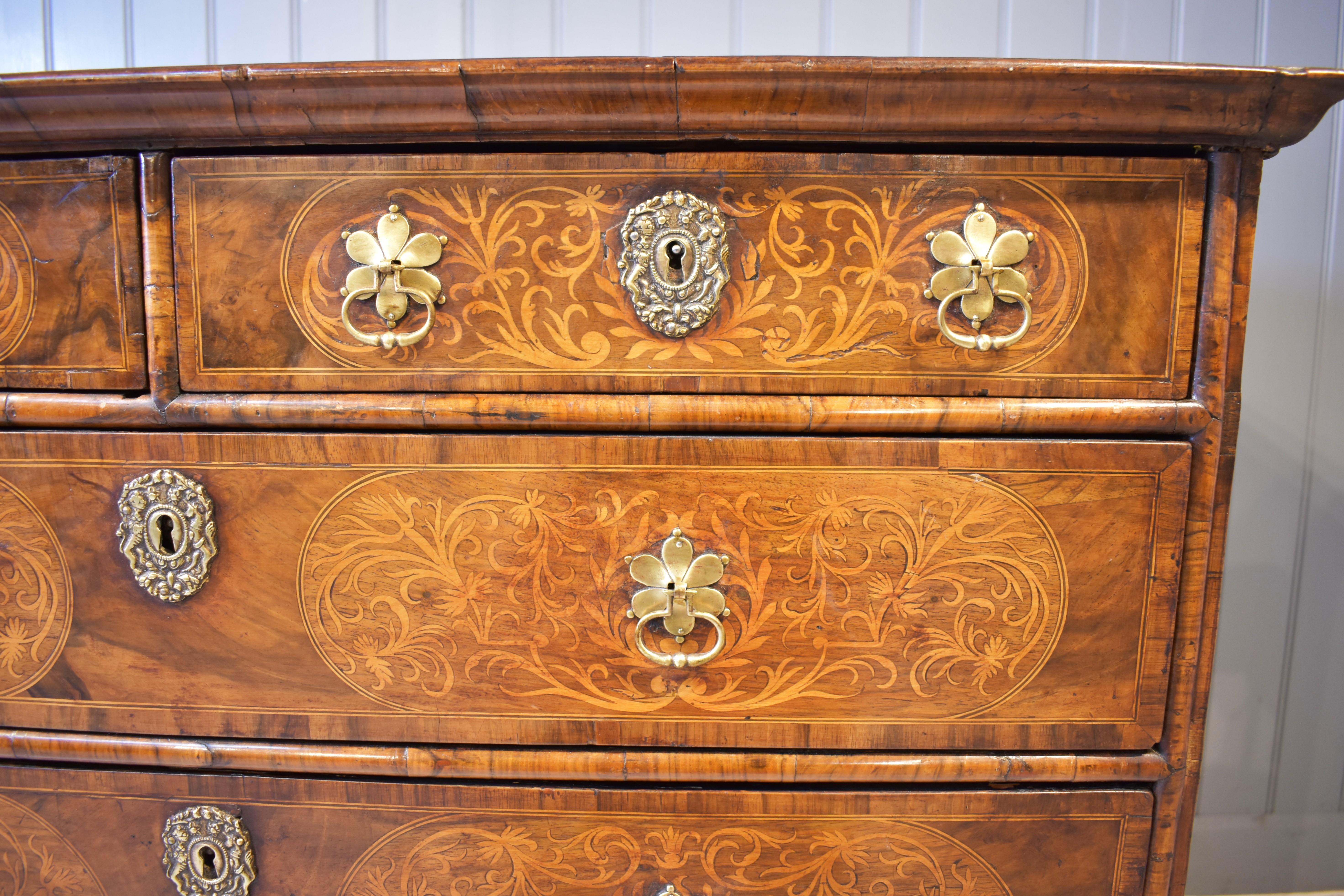 17th century walnut chest of drawers 9