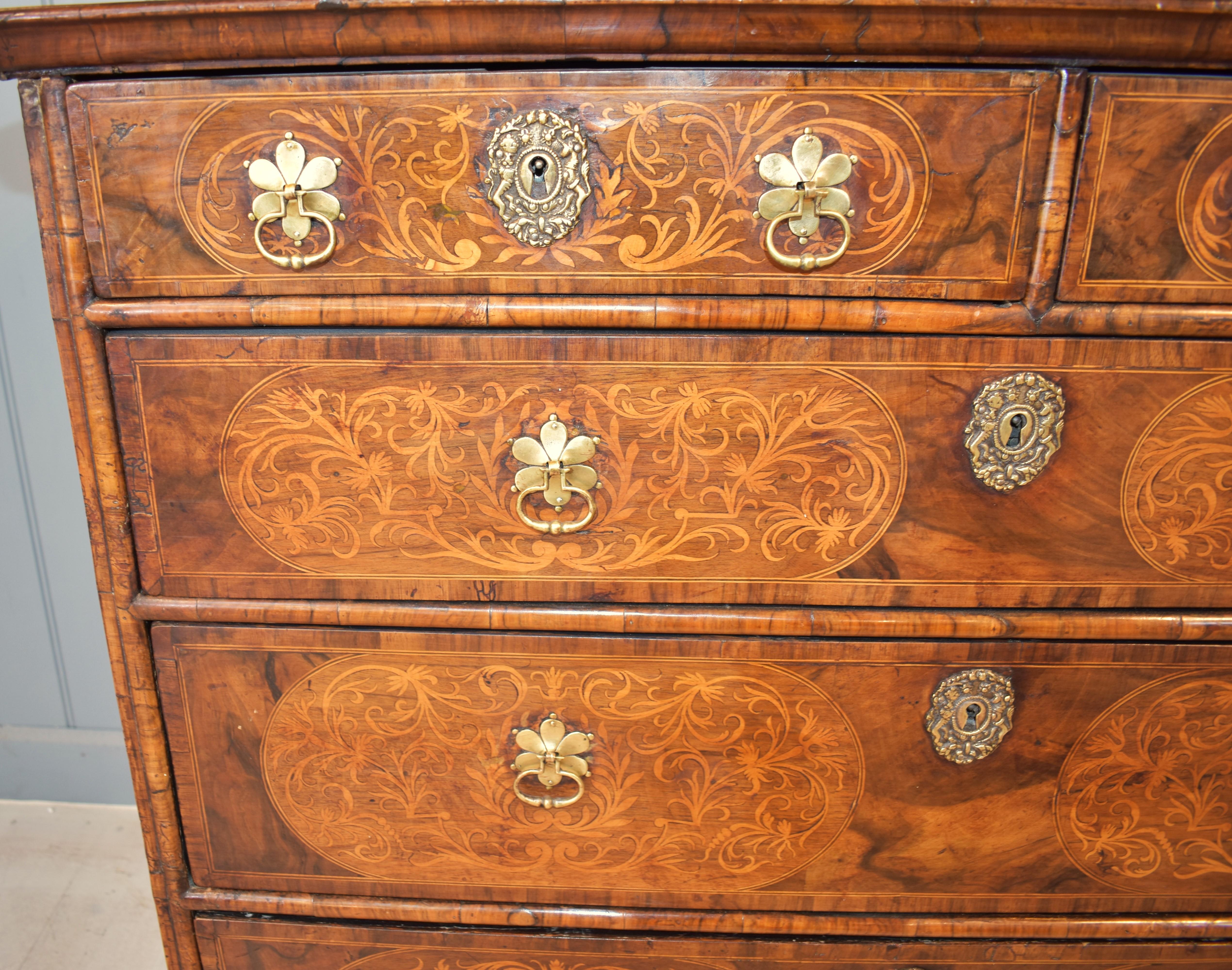 17th century walnut chest of drawers In Good Condition In Penzance, GB
