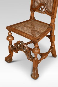 17th century walnut high back chair
