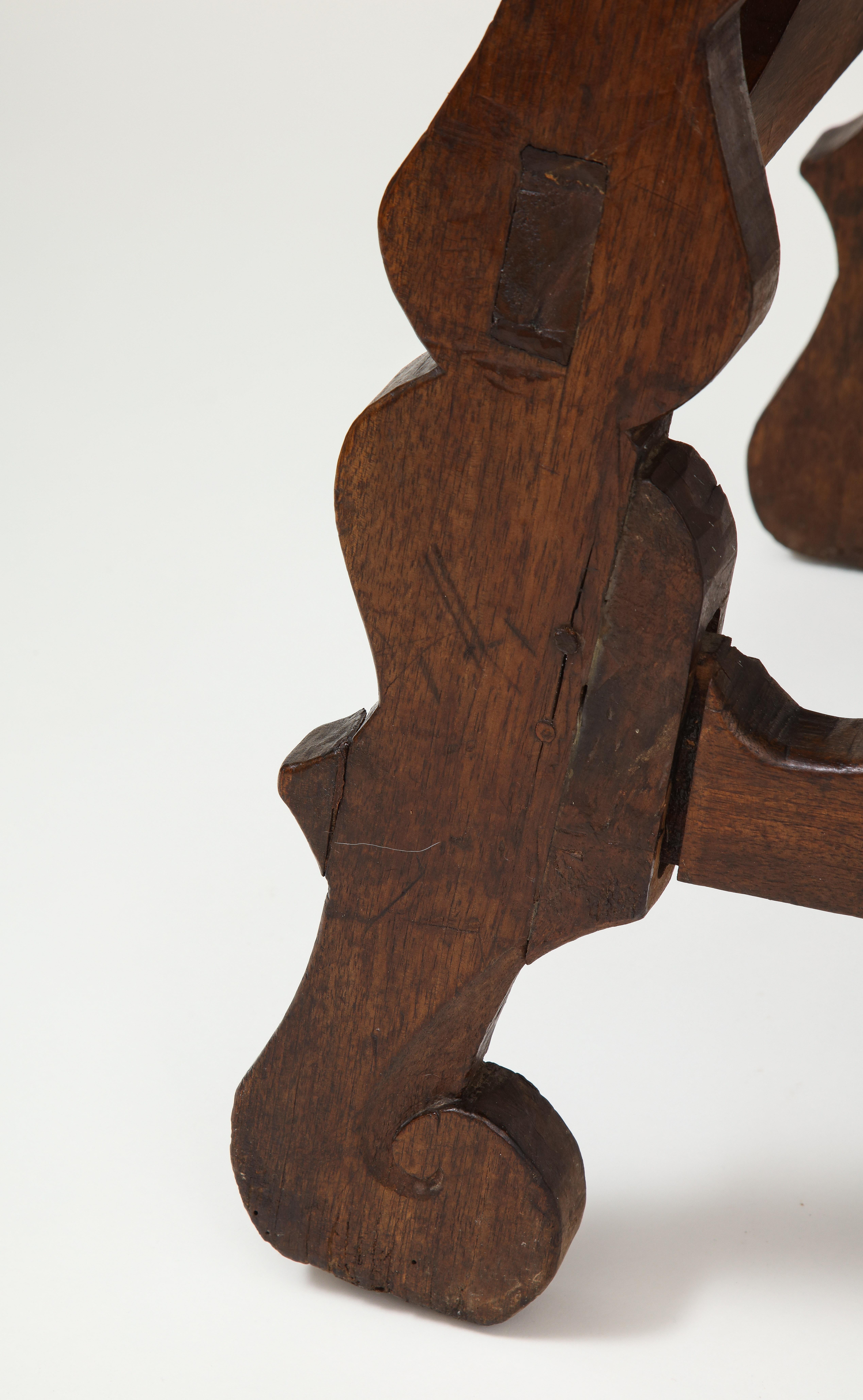 17th Century Walnut Trestle Table In Fair Condition In New York, NY