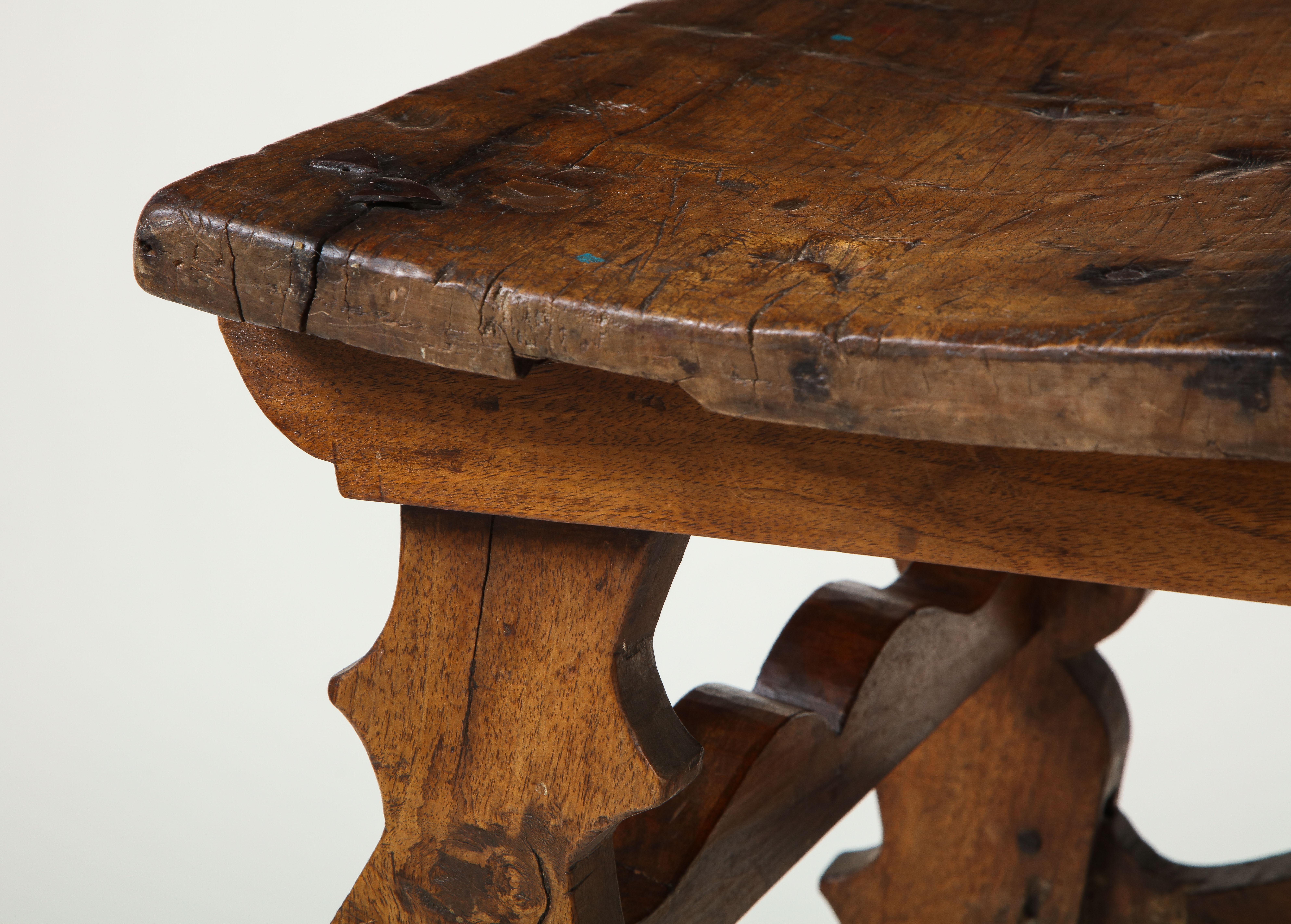 17th Century Walnut Trestle Table 1