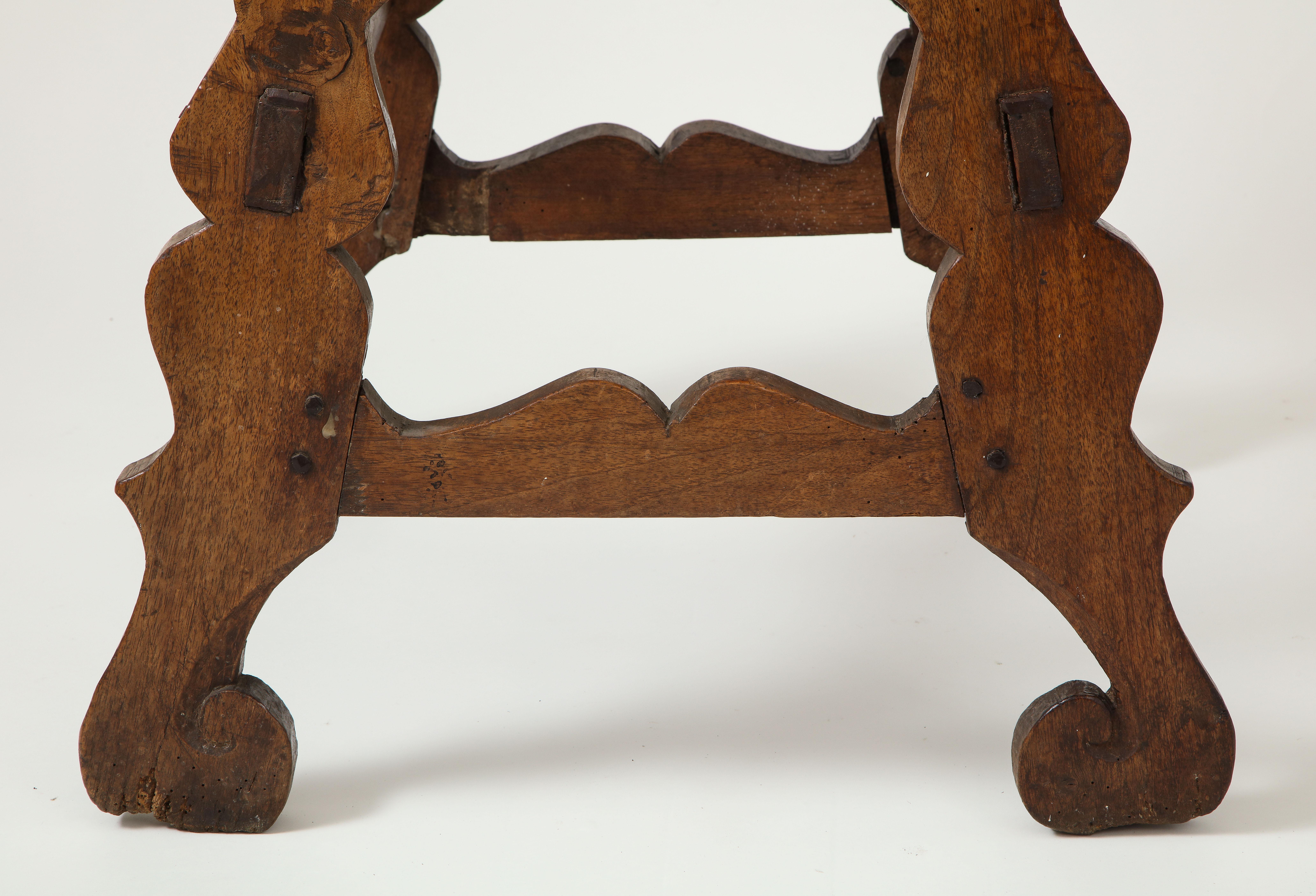 17th Century Walnut Trestle Table 2