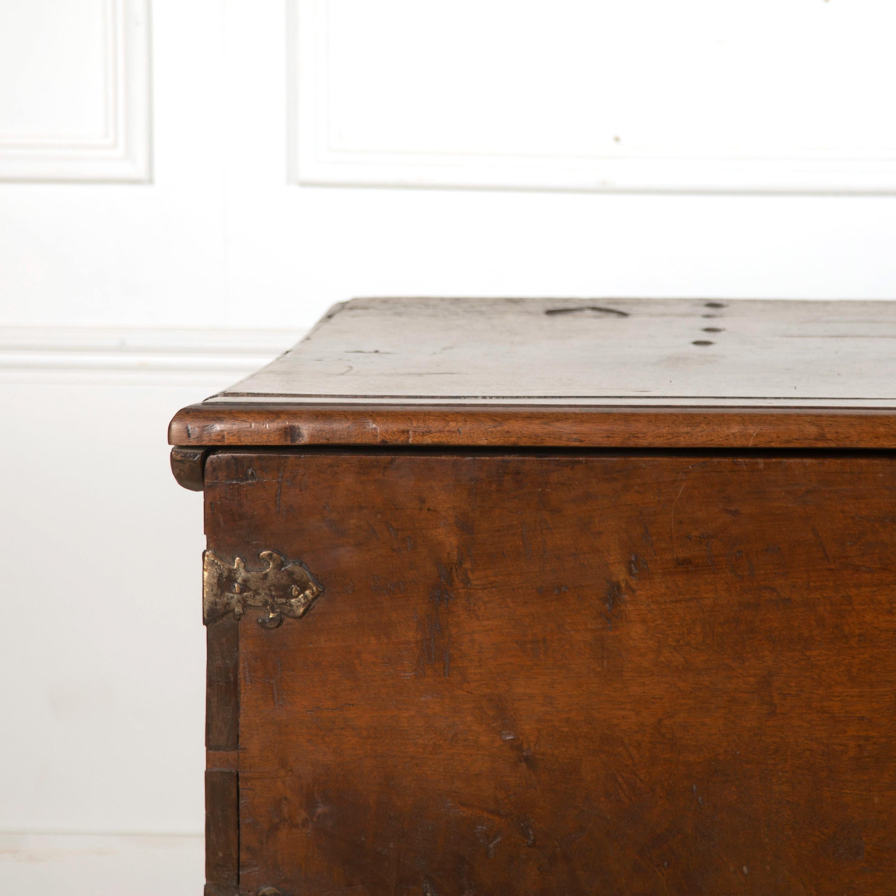 17th Century Walnut Trunk 1