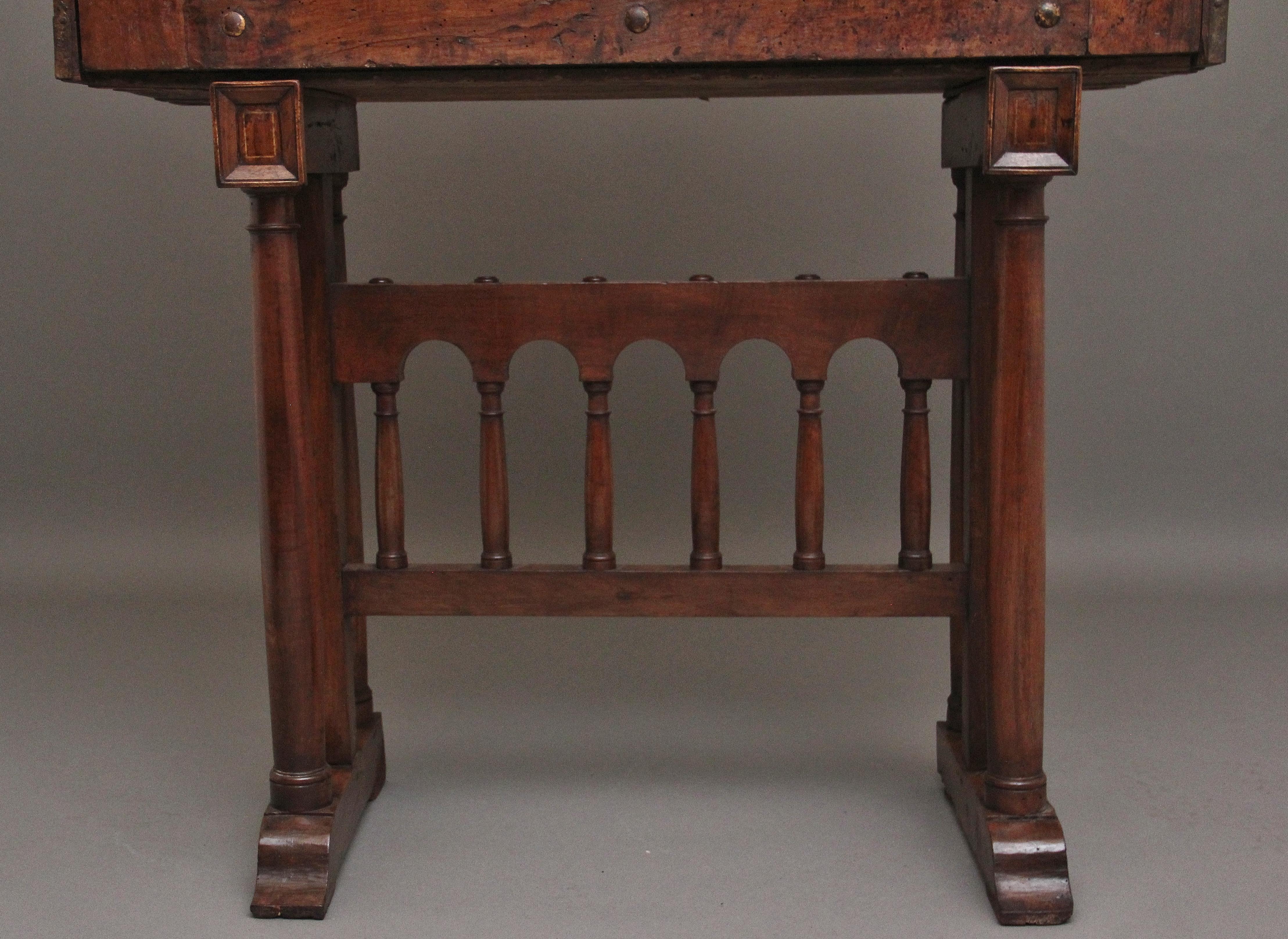 17th Century walnut Vargueno on stand For Sale 9