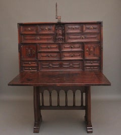 17th Century walnut Vargueno on stand