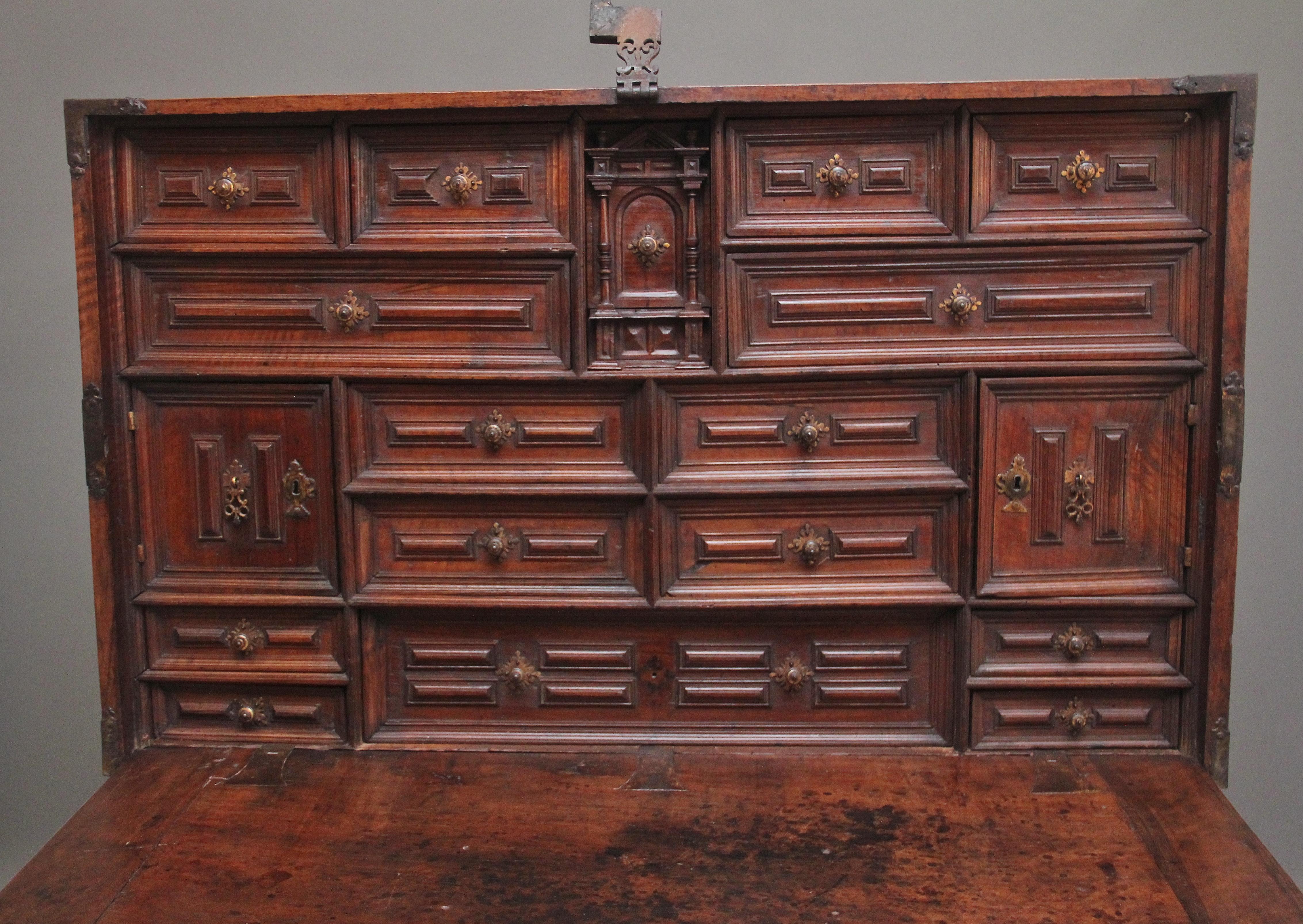 Late 17th Century 17th Century walnut Vargueno on stand For Sale