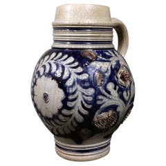 Antique 17th Century Westerwald Stoneware Jug