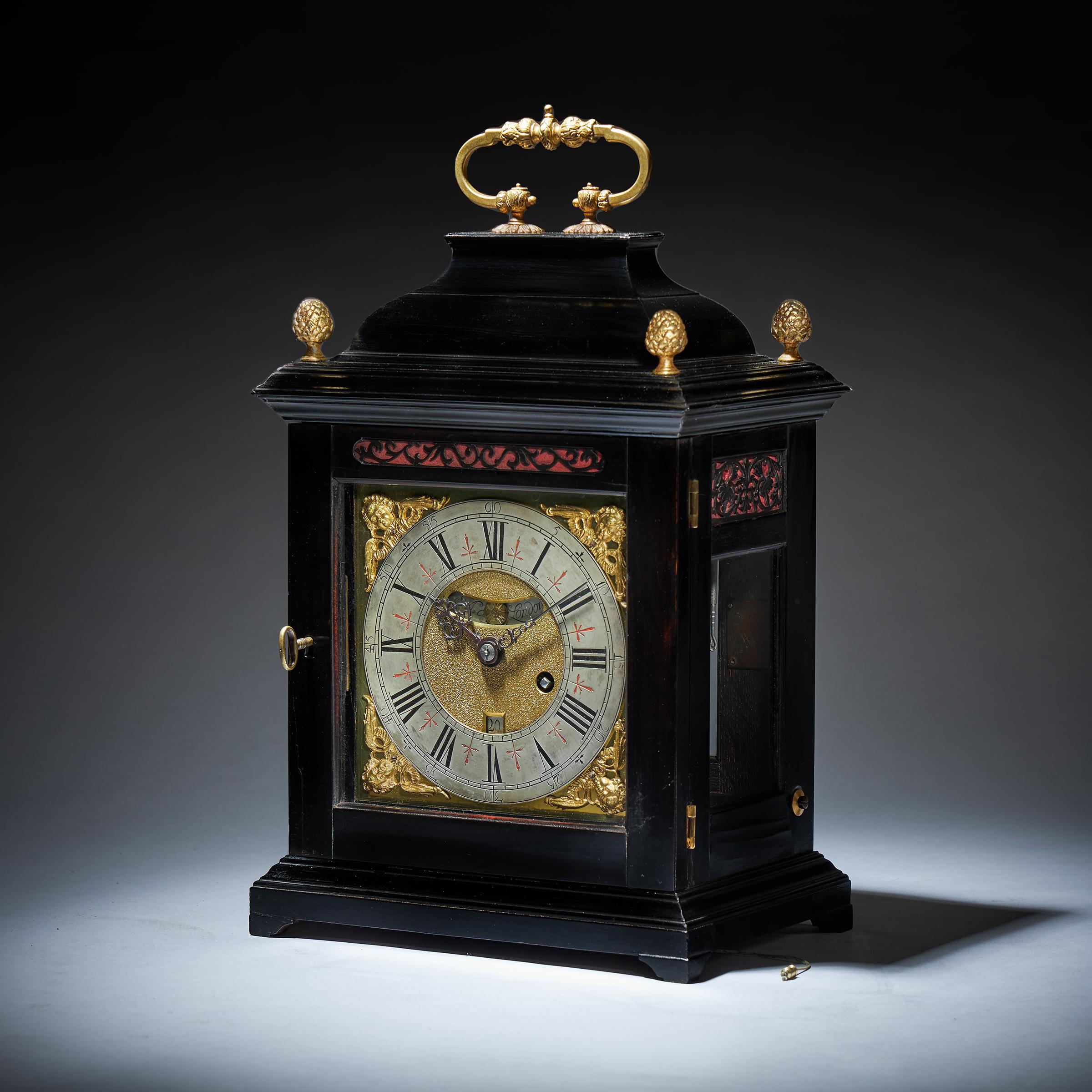 English 17th Century William and Mary Eight-Day Spring-Driven Table Clock, Circa 1690