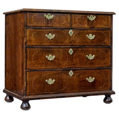 Antique 17th century William and Mary inlaid walnut chest of drawers