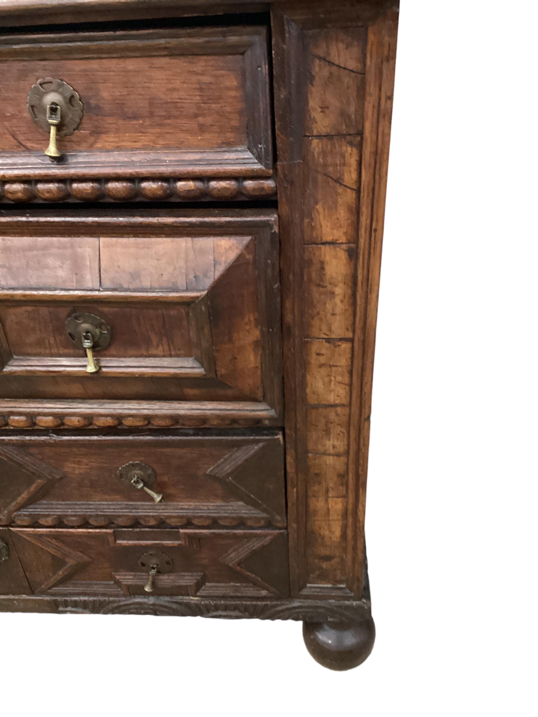 17th Century William and Mary Oak Chest  For Sale 1