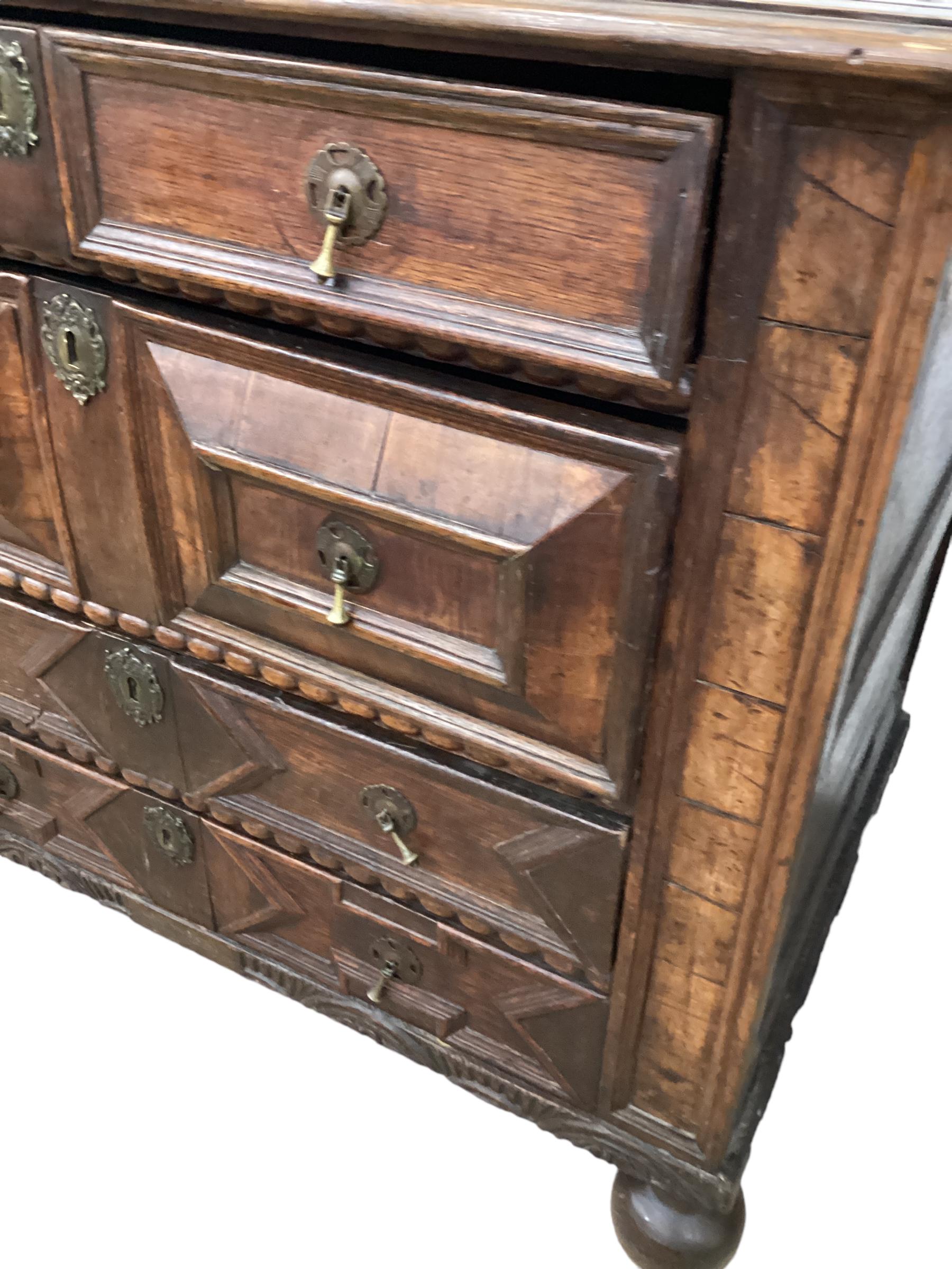 17th Century William and Mary Oak Chest  For Sale 3