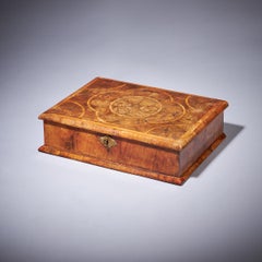 Caja de encaje de olivo William & Mary del siglo XVII, circa 1680-1700