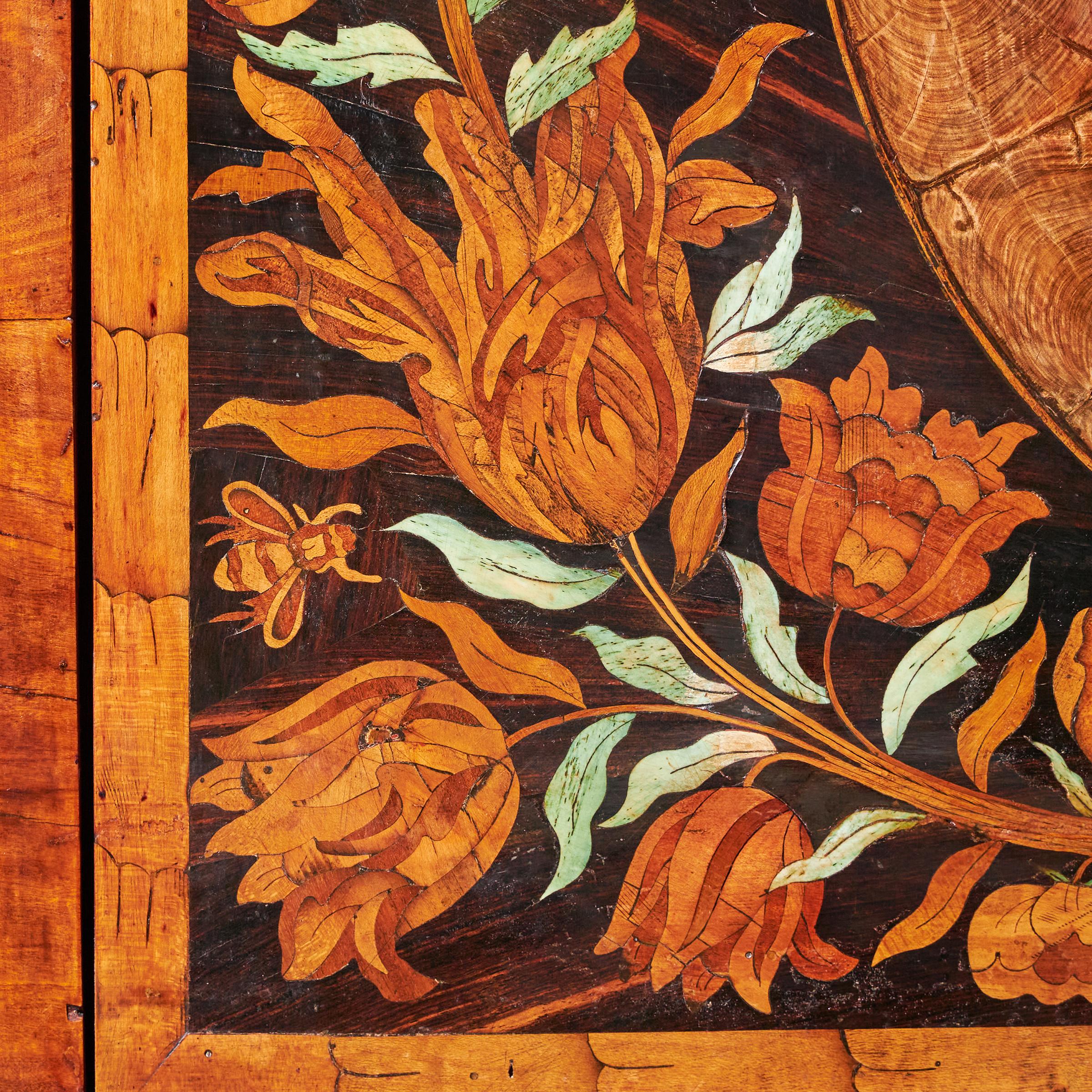 17th Century William and Mary Olive Oyster Marquetry Escritoire, circa 1680 6