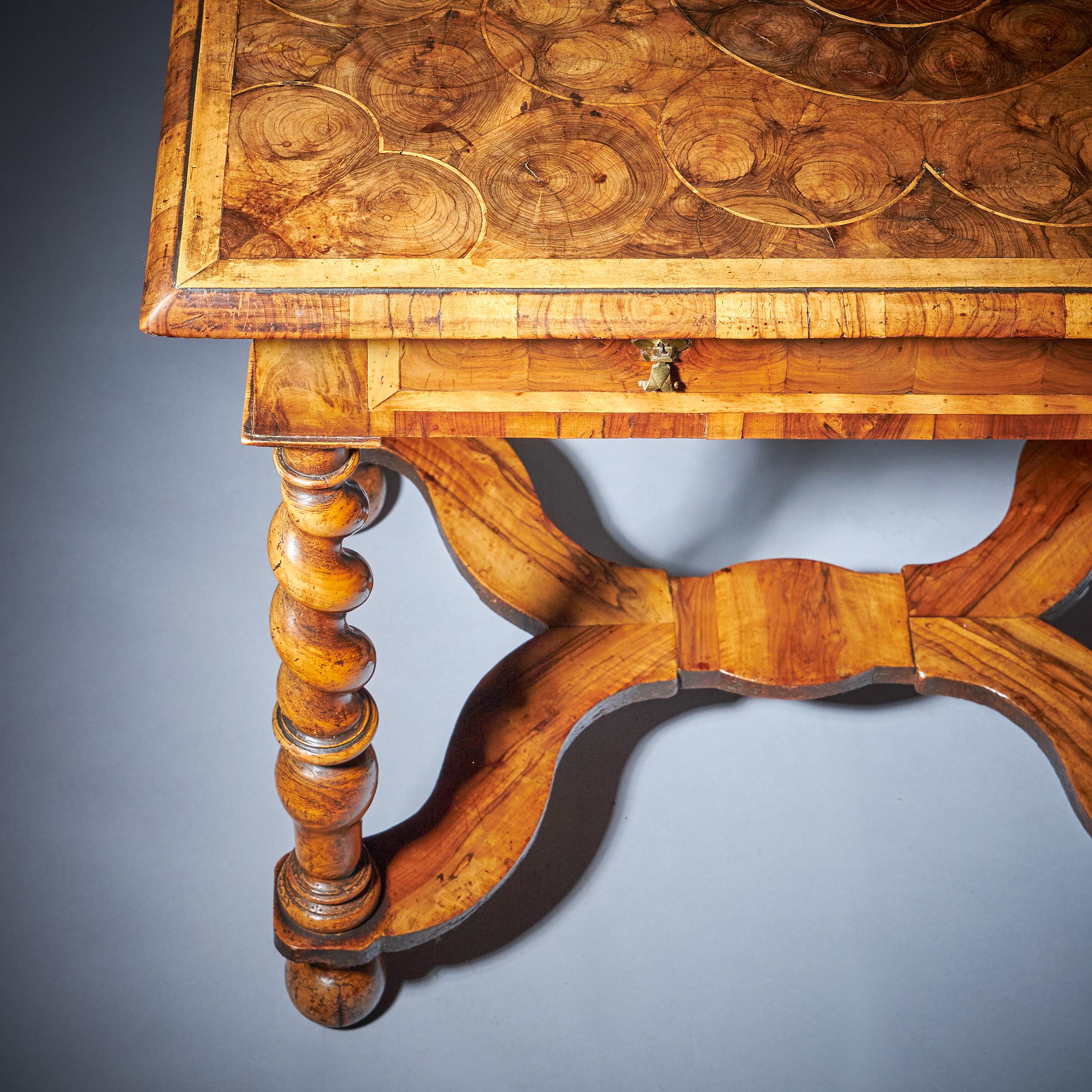 17th Century William and Mary Olive Oyster Table, Circa 1680-1700 8
