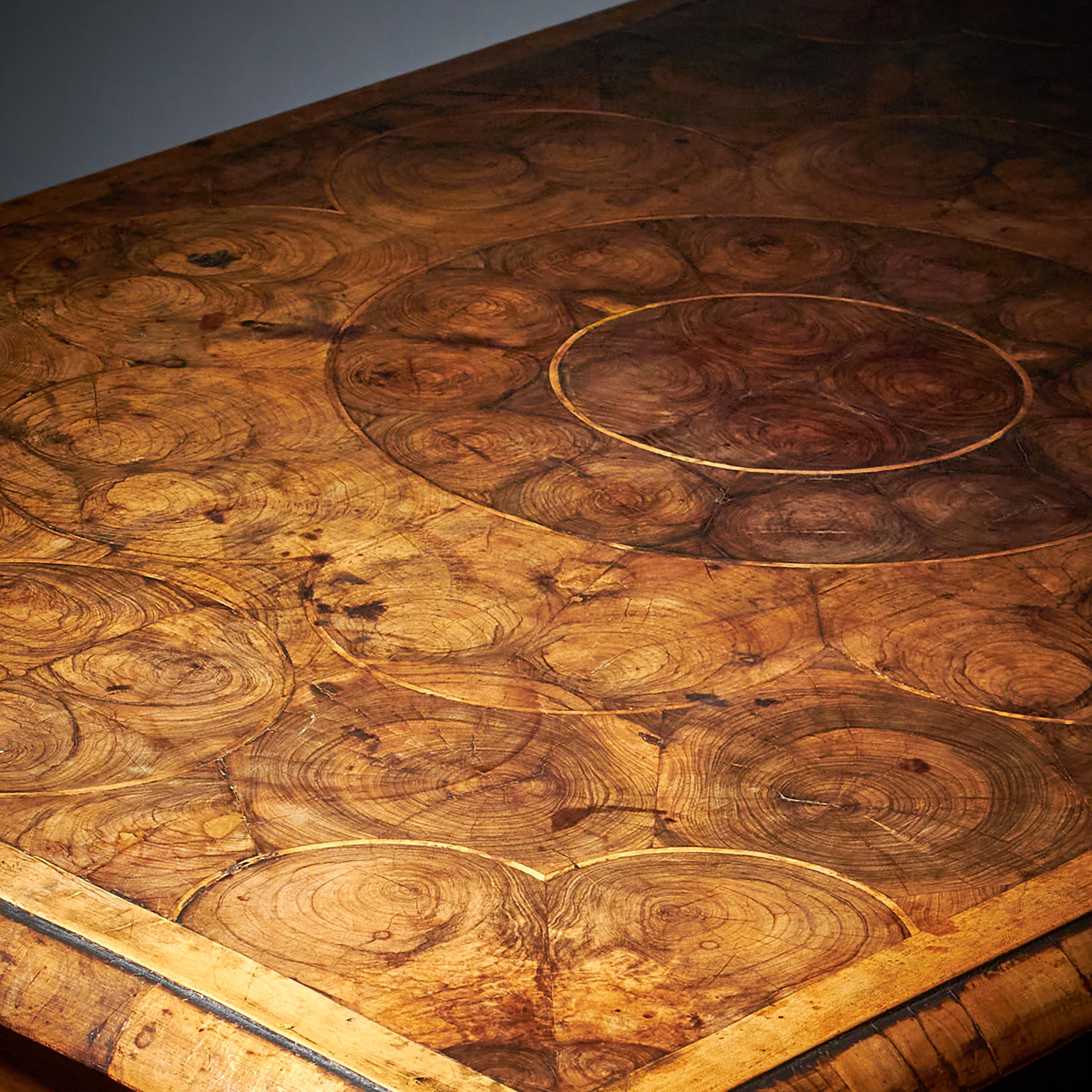 17th Century William and Mary Olive Oyster Table, Circa 1680-1700 10