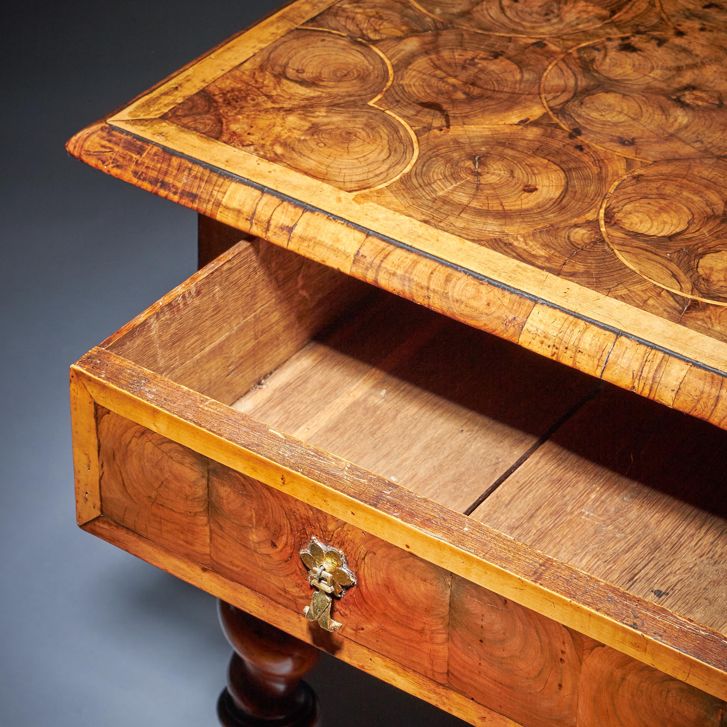 17th Century William and Mary Olive Oyster Table, Circa 1680-1700 13
