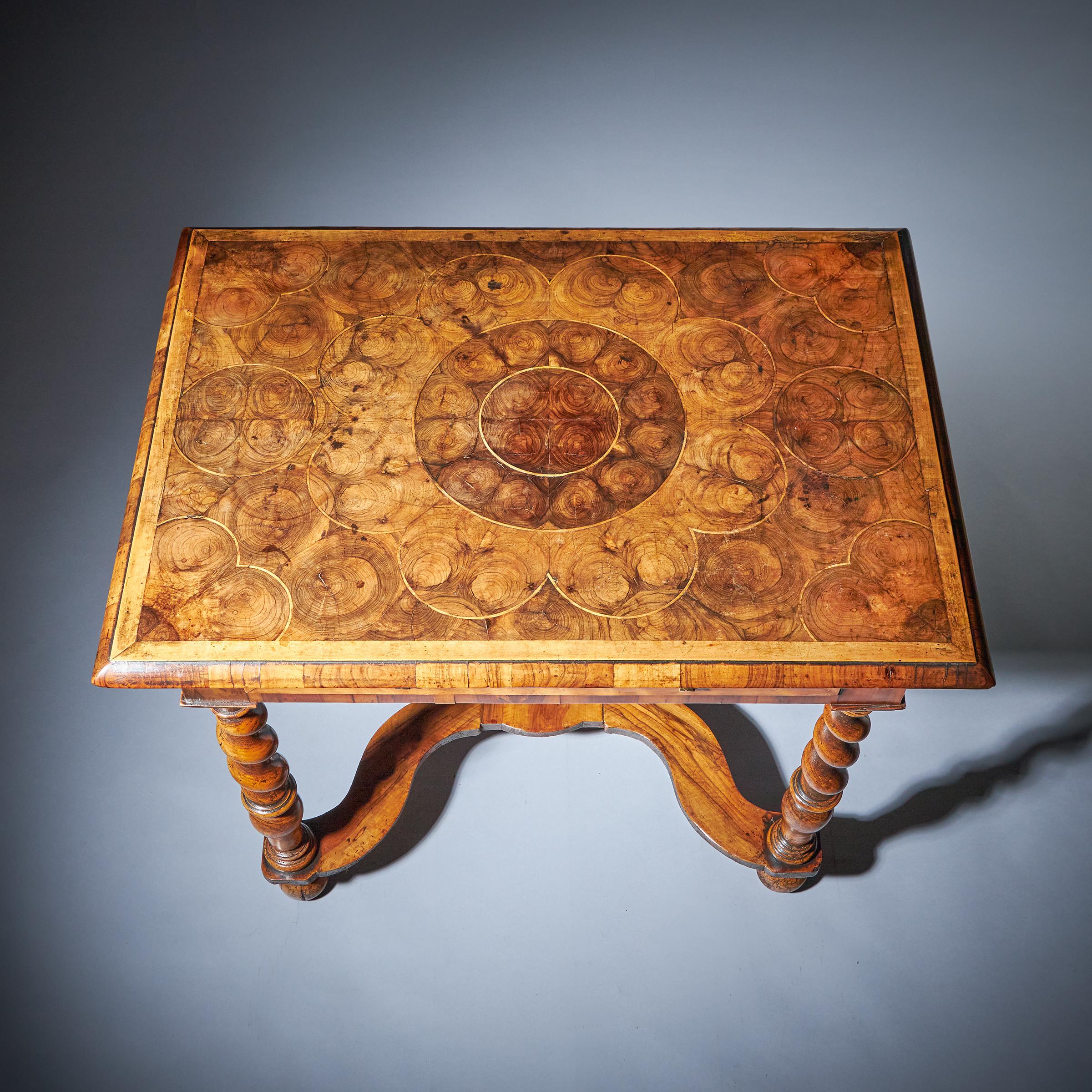 17th Century William and Mary Olive Oyster Table, Circa 1680-1700 2