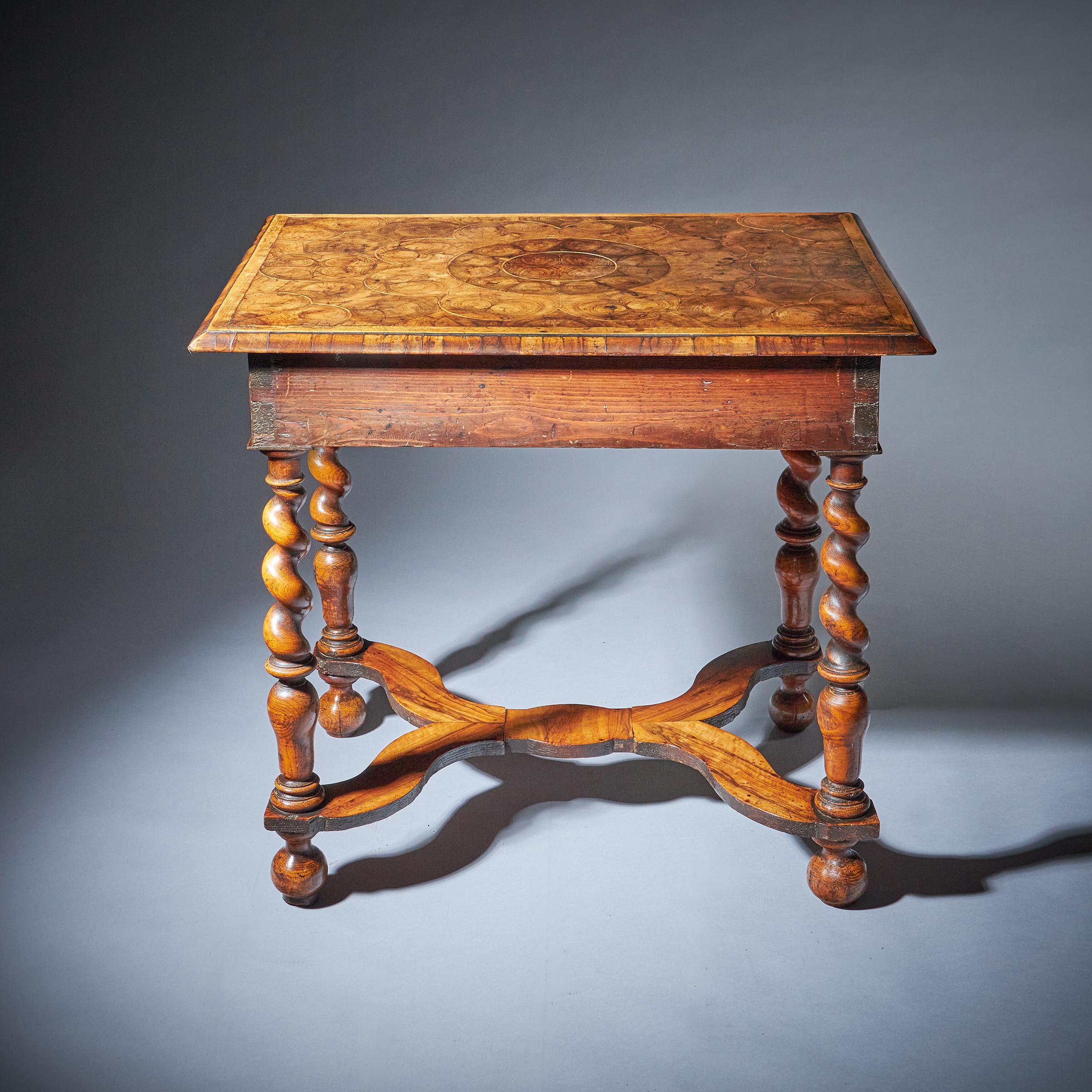17th Century William and Mary Olive Oyster Table, Circa 1680-1700 3