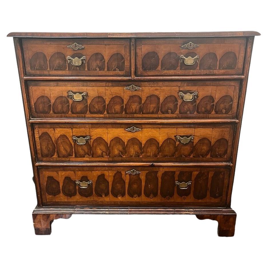 Late 17th century William and Mary walnut chest on stand For Sale at