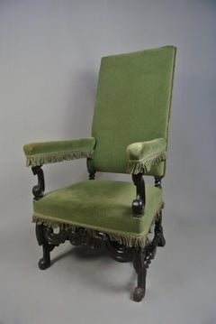 17th Century William and Mary Period Oak Armchair c. 1690