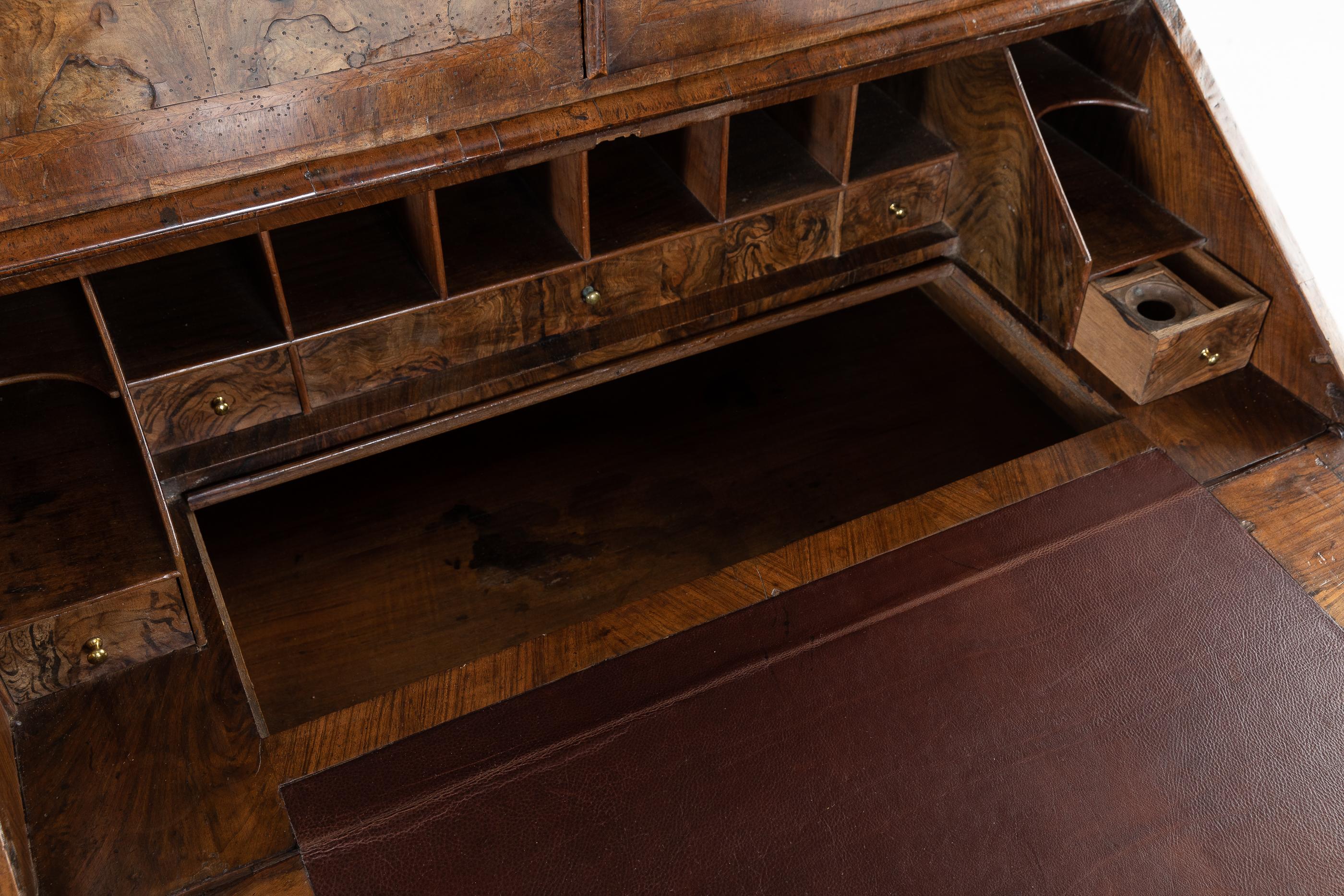 17th Century William and Mary Walnut Bureau Cabinet 6