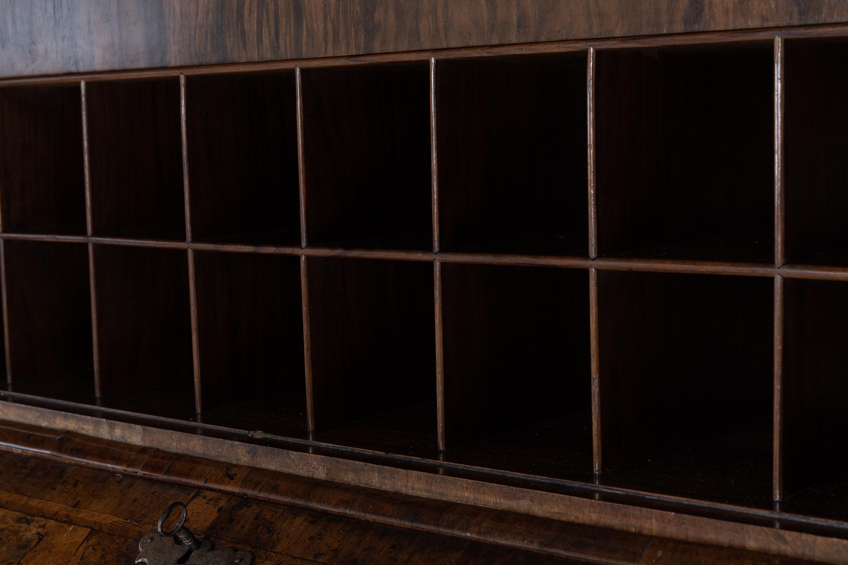 17th Century William and Mary Walnut Bureau Cabinet 1