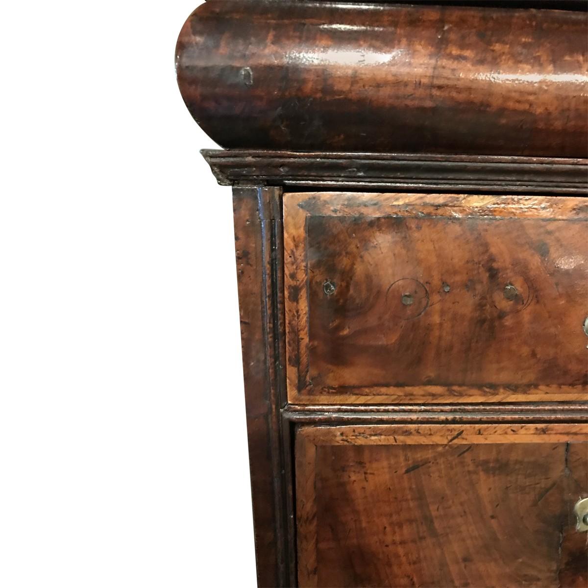 18th Century and Earlier 17th Century William & Mary Inlaid Walnut Chest on Stand