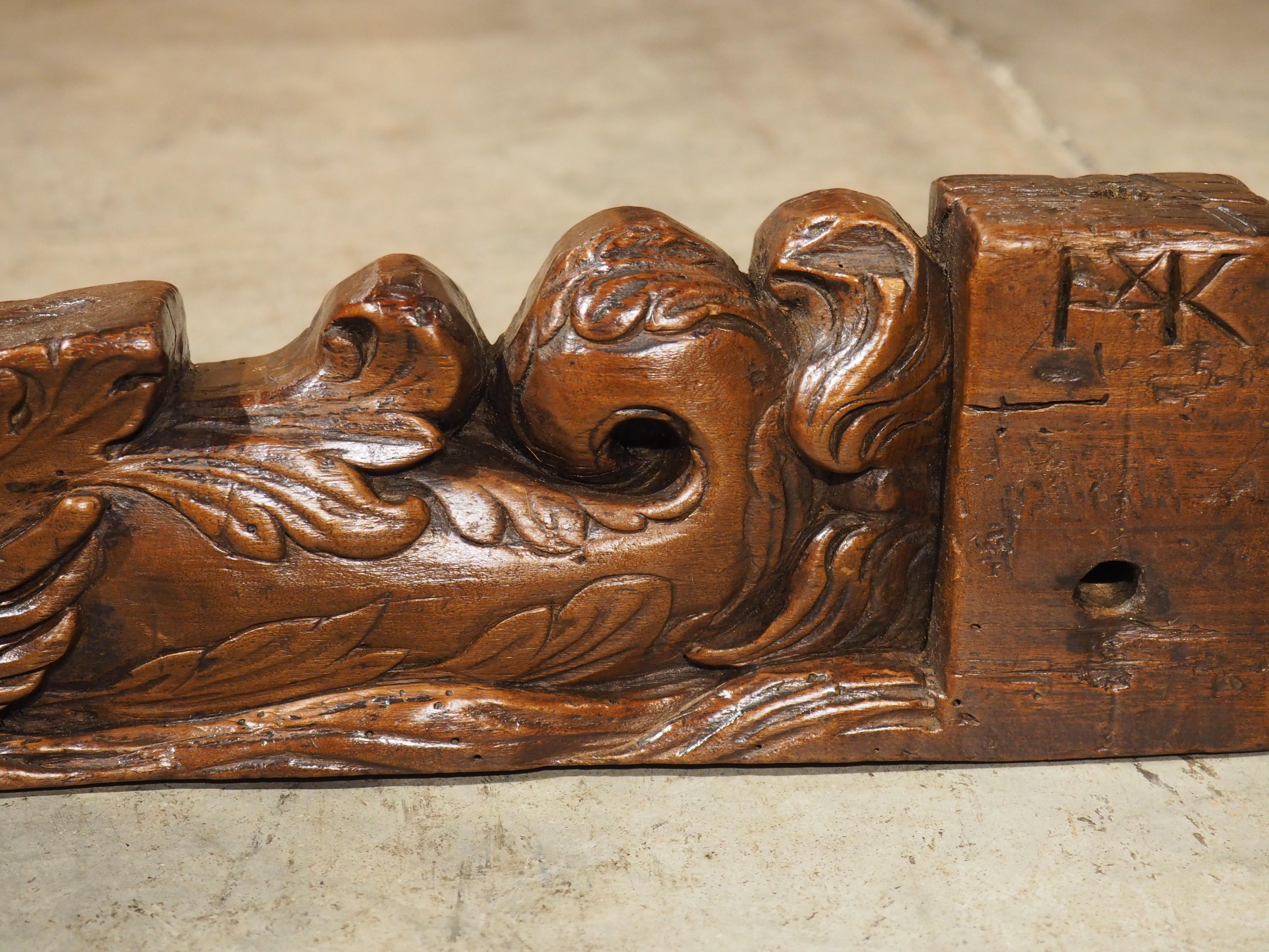 Hand-Carved 17th Century Wooden Maritime Carving from Amsterdam For Sale