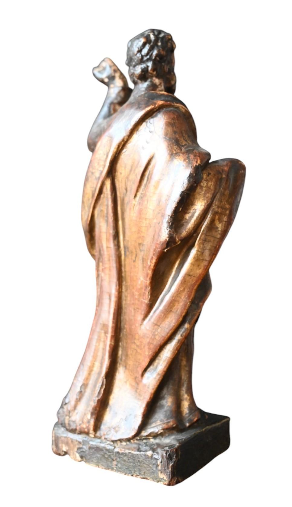 Statua lignea dell'Apostolo Peters del XVII secolo In condizioni buone in vendita a Bilzen, BE