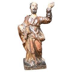 17th century wooden statue of the Apostle Peter