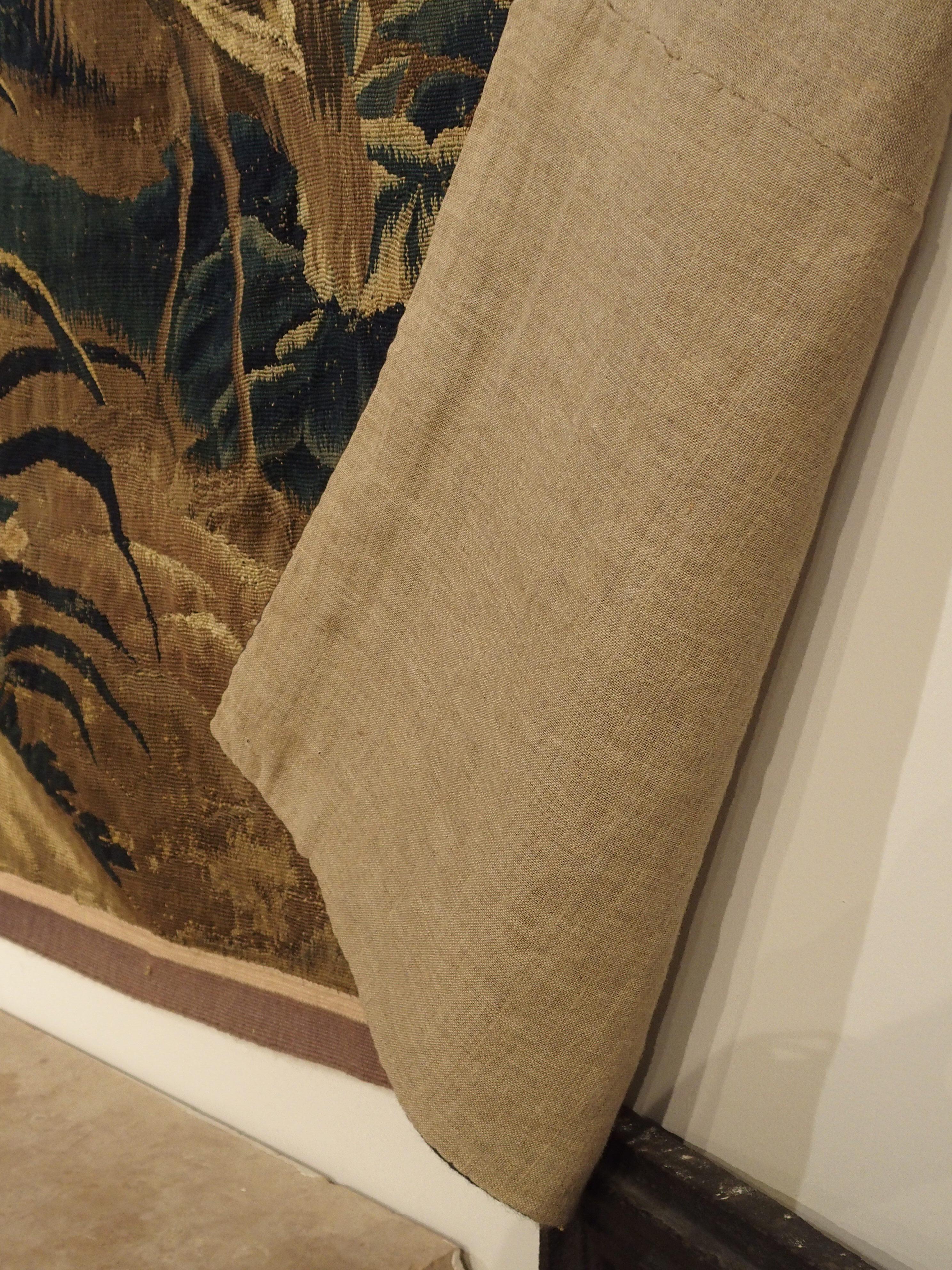 17th Century Wool and Silk Verdure Bleue Tapestry 5
