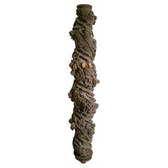 17th Century
s Italian Hand Carved Wooden Column in the Solomonic Style