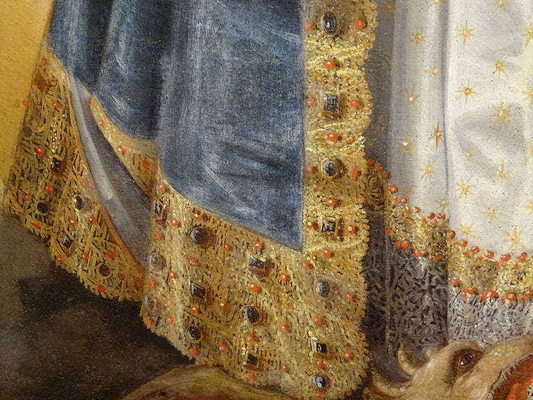 Late 17th Century 17th Century Spanish Oil on Canvas, Religious 