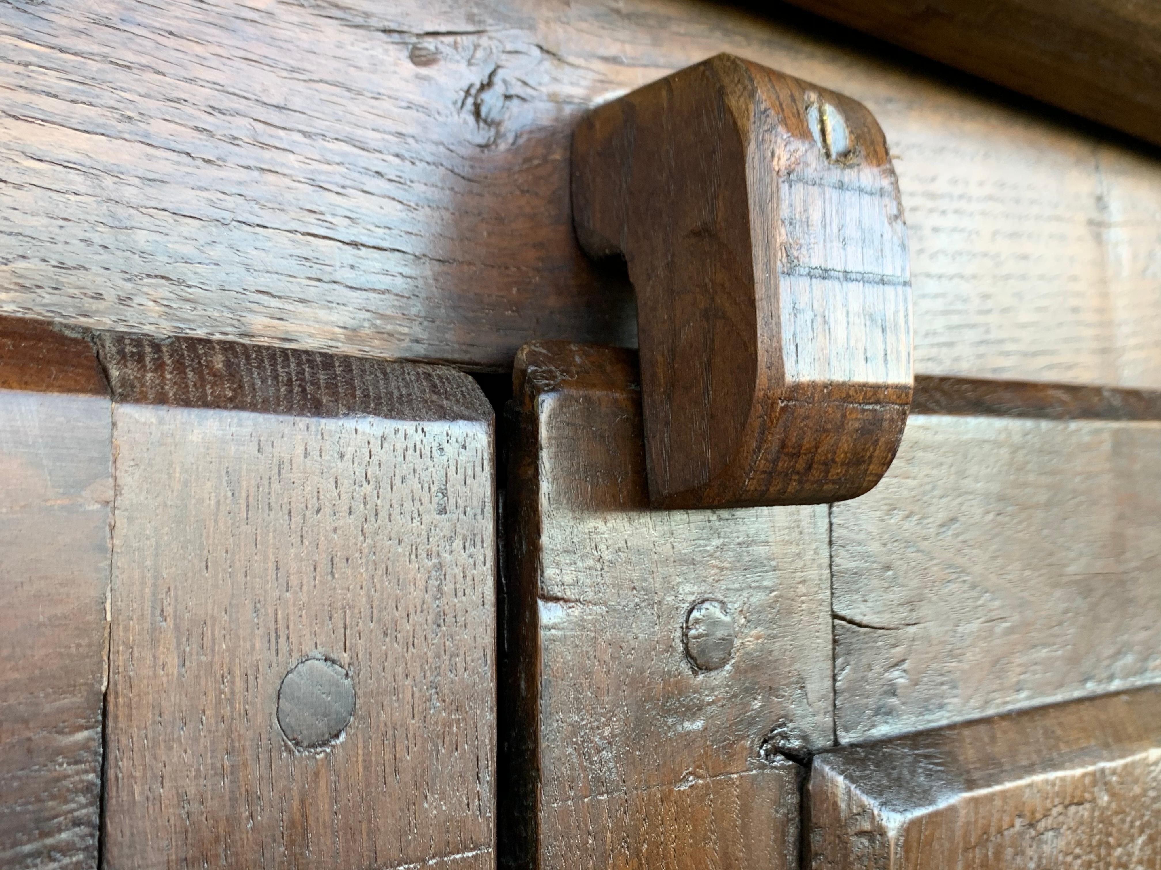 17th Century Cupboard or Cabinet with Four Doors Walnut Castillia Spain Restored 4