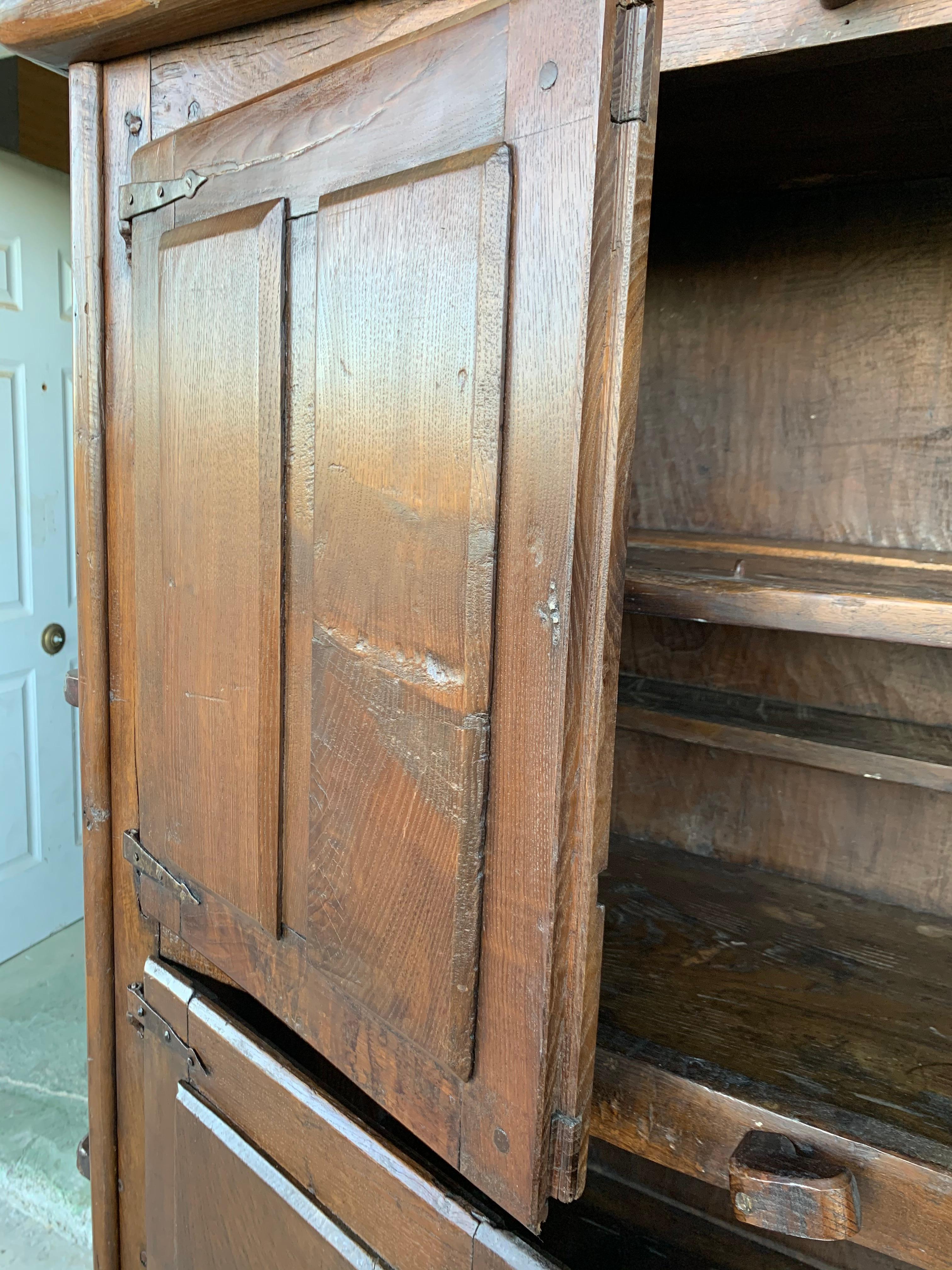 17th Century Cupboard or Cabinet with Four Doors Walnut Castillia Spain Restored 3